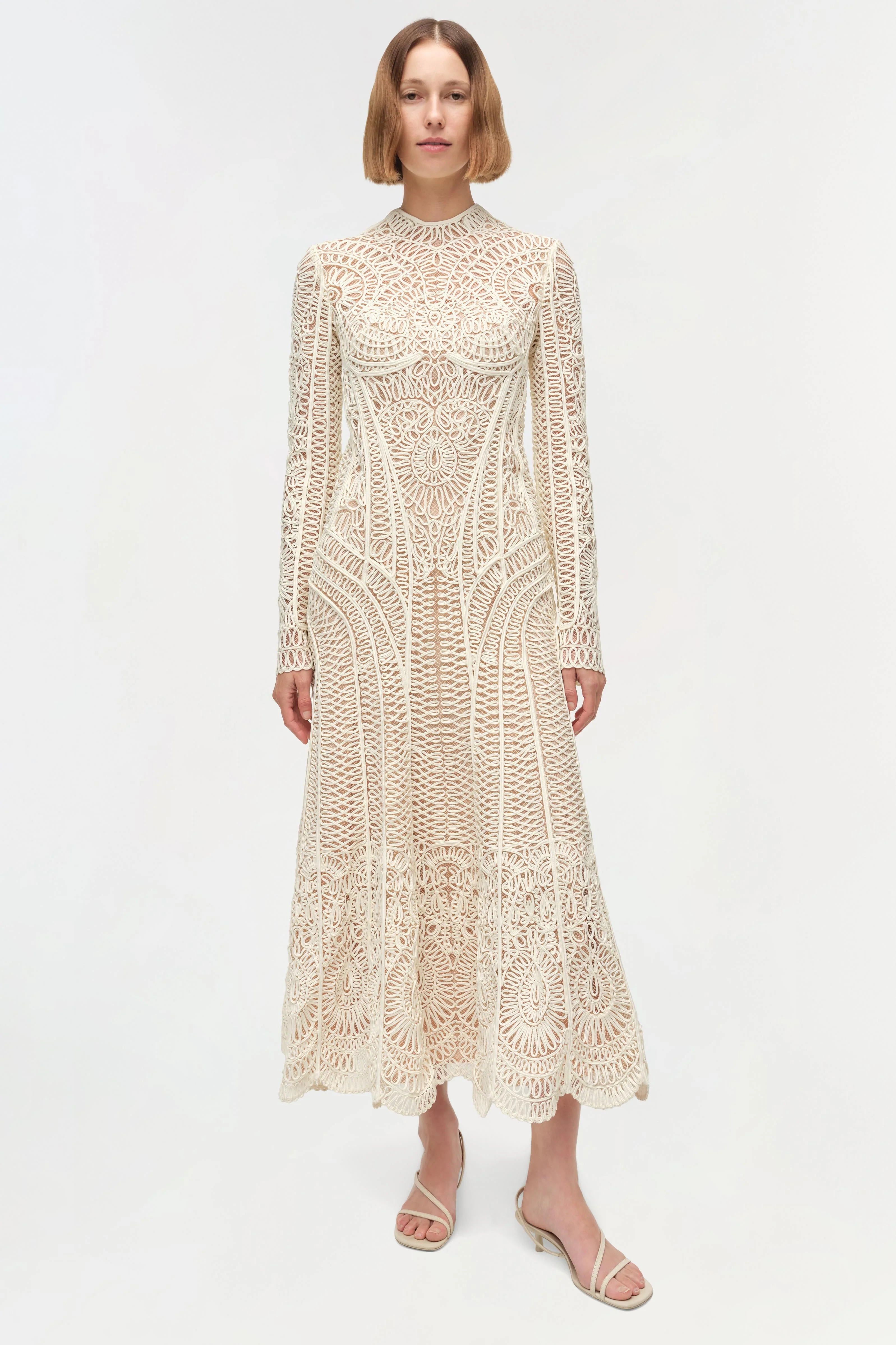 Simkhai - Fiona Guipure Midi Dress - Image 2
