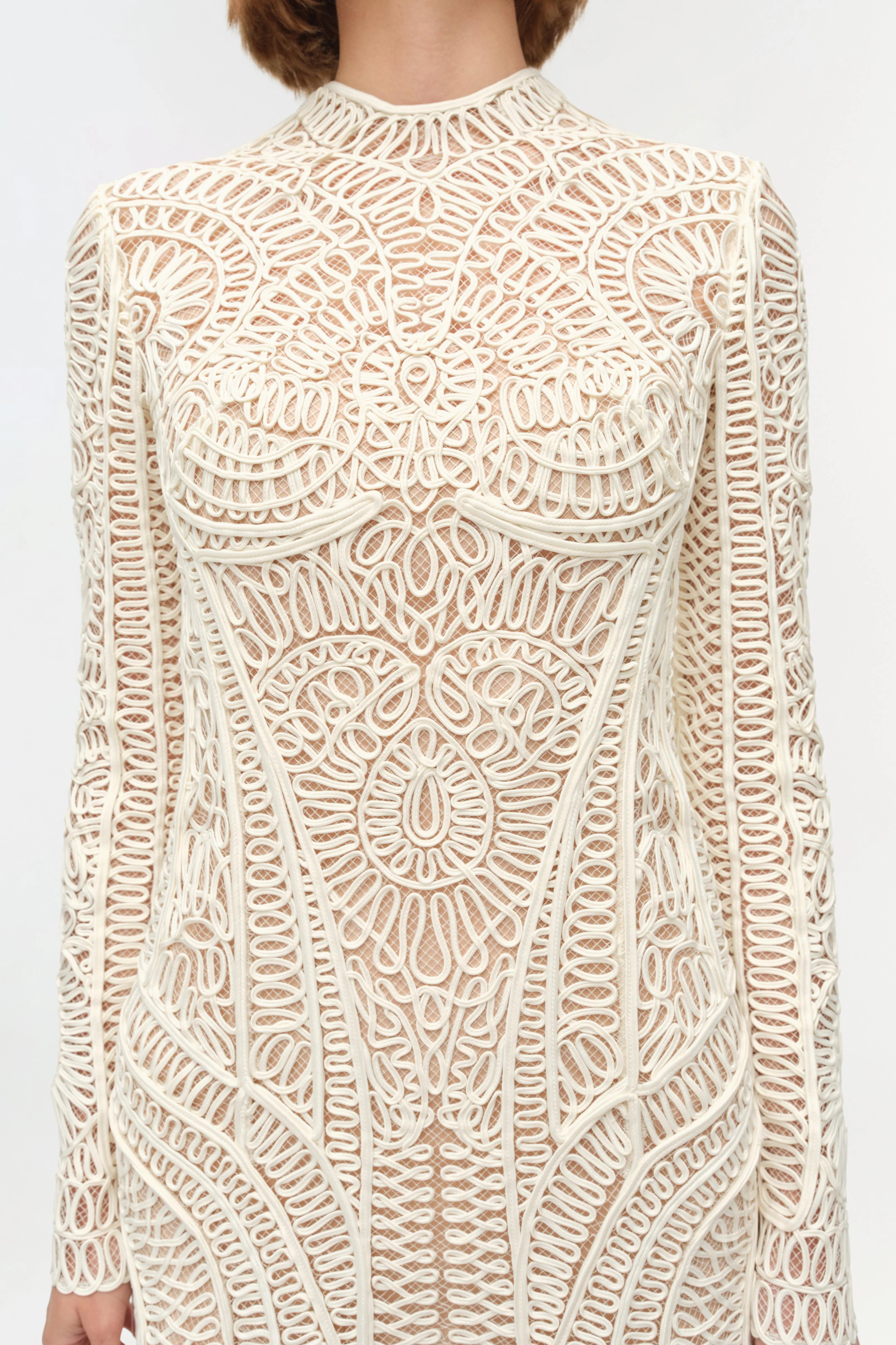 Simkhai - Fiona Guipure Midi Dress - Image 4