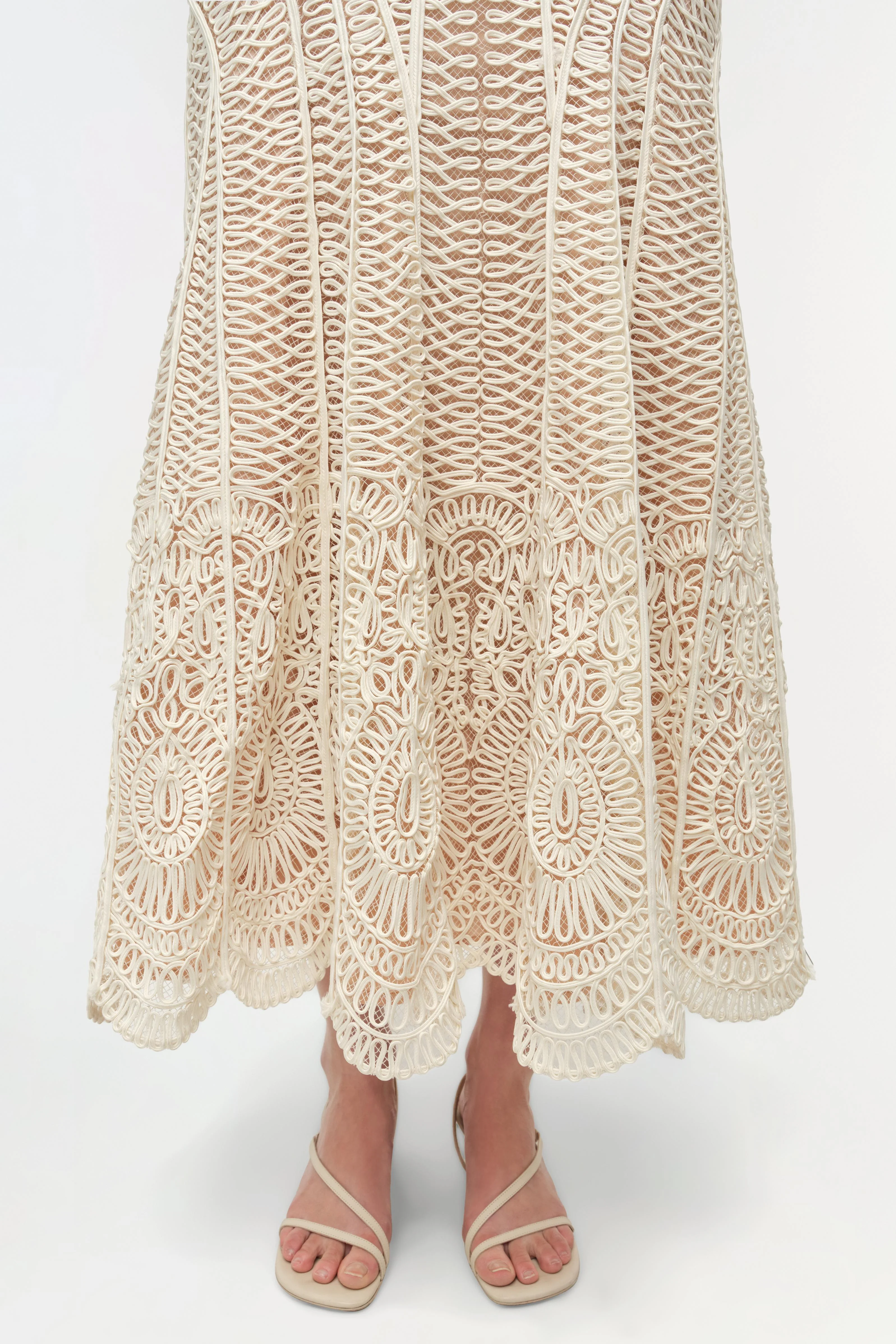 Simkhai - Fiona Guipure Midi Dress - Image 5
