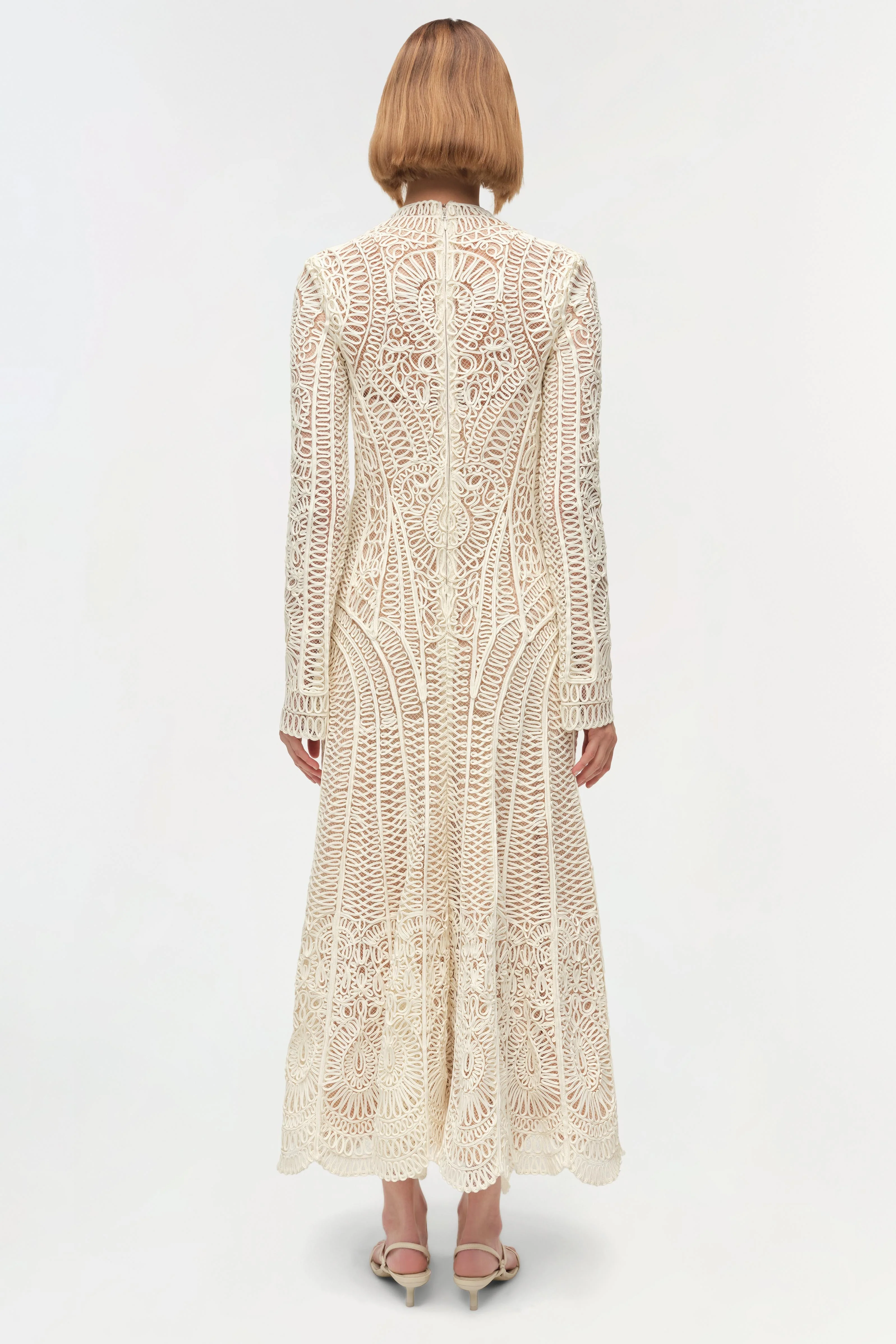Simkhai - Fiona Guipure Midi Dress - Image 7