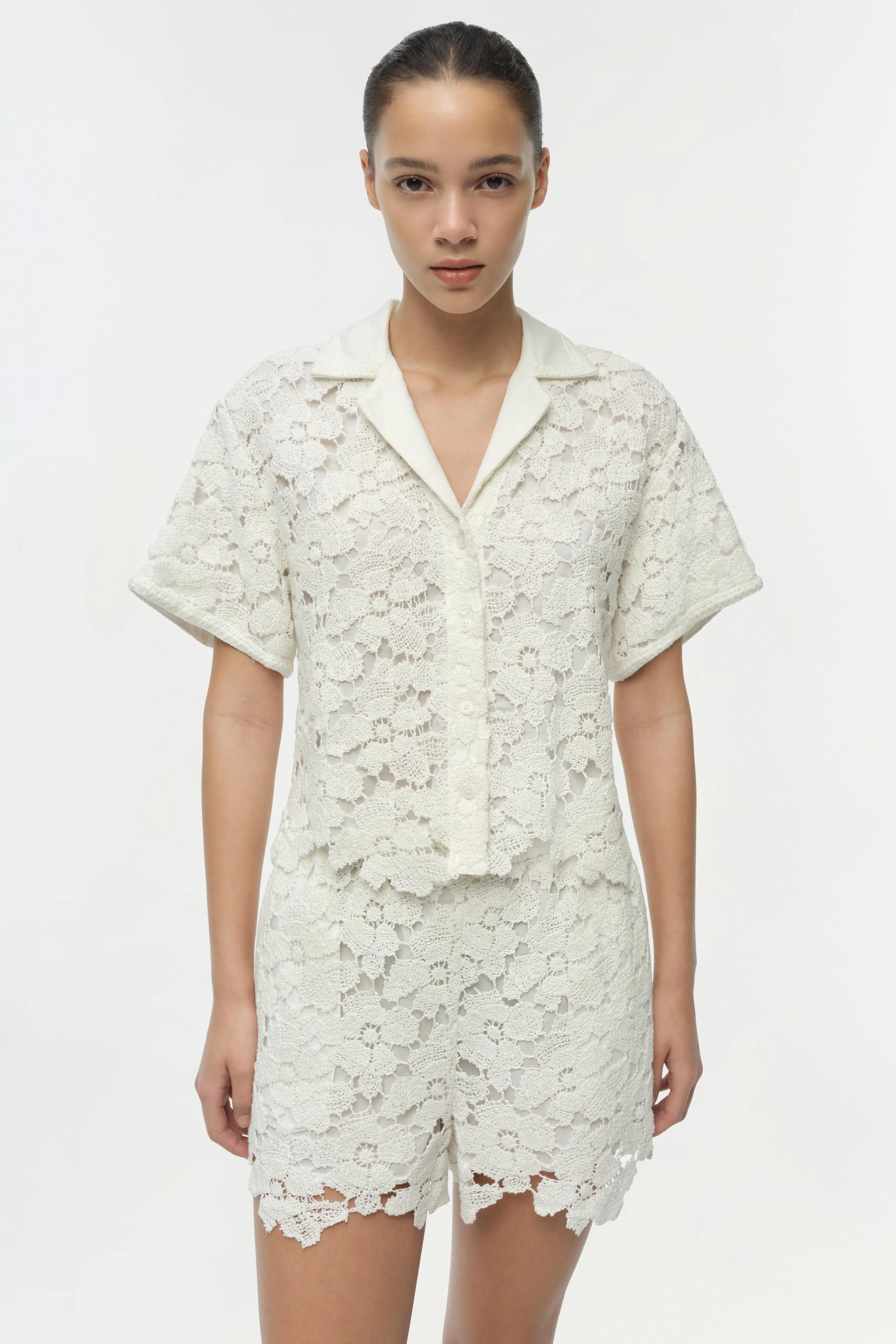 Simkhai - Glenn Lace Camp Shirt - Image 3