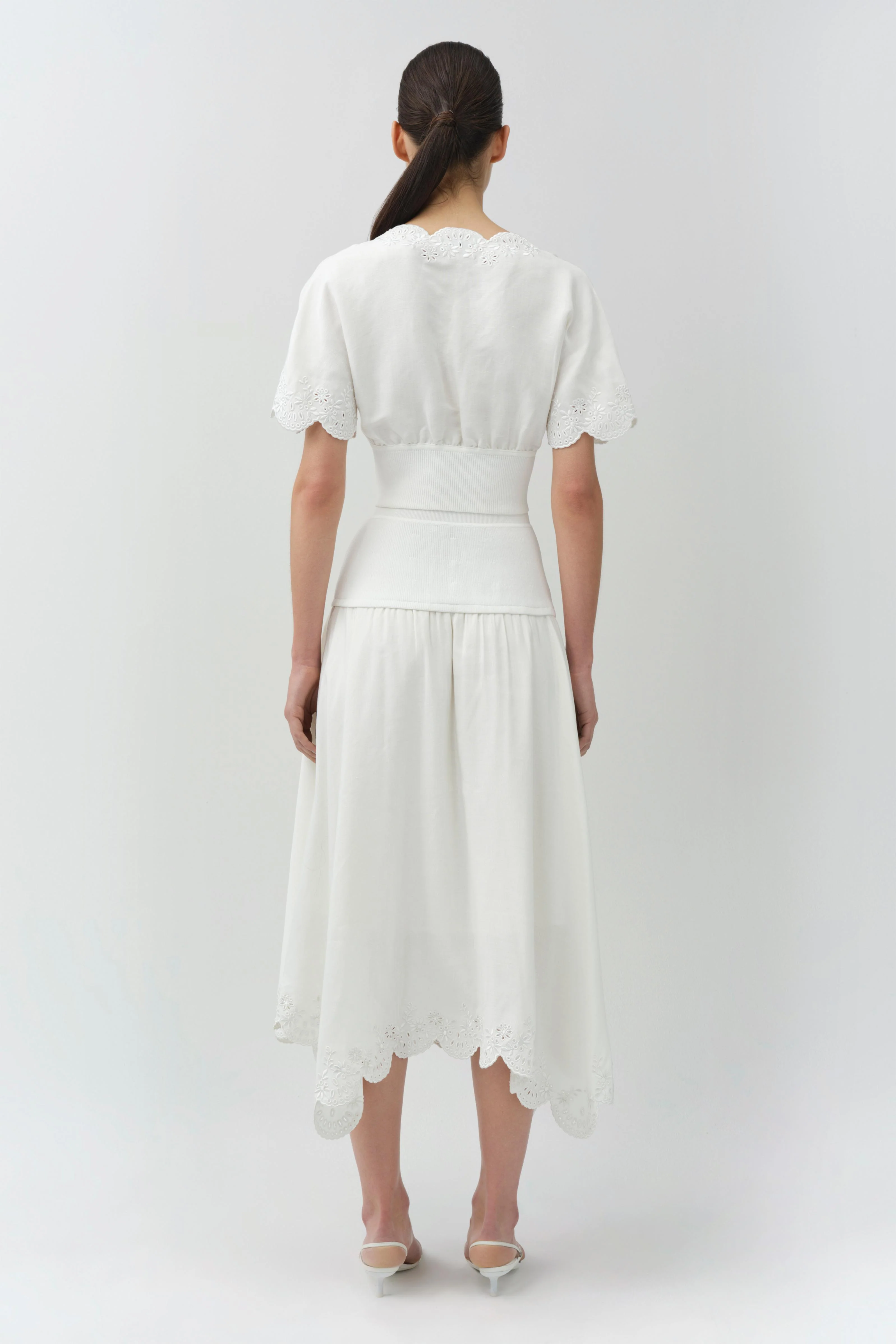 Simkhai - Haven Embroidered Linen Knit Skirt - Image 5