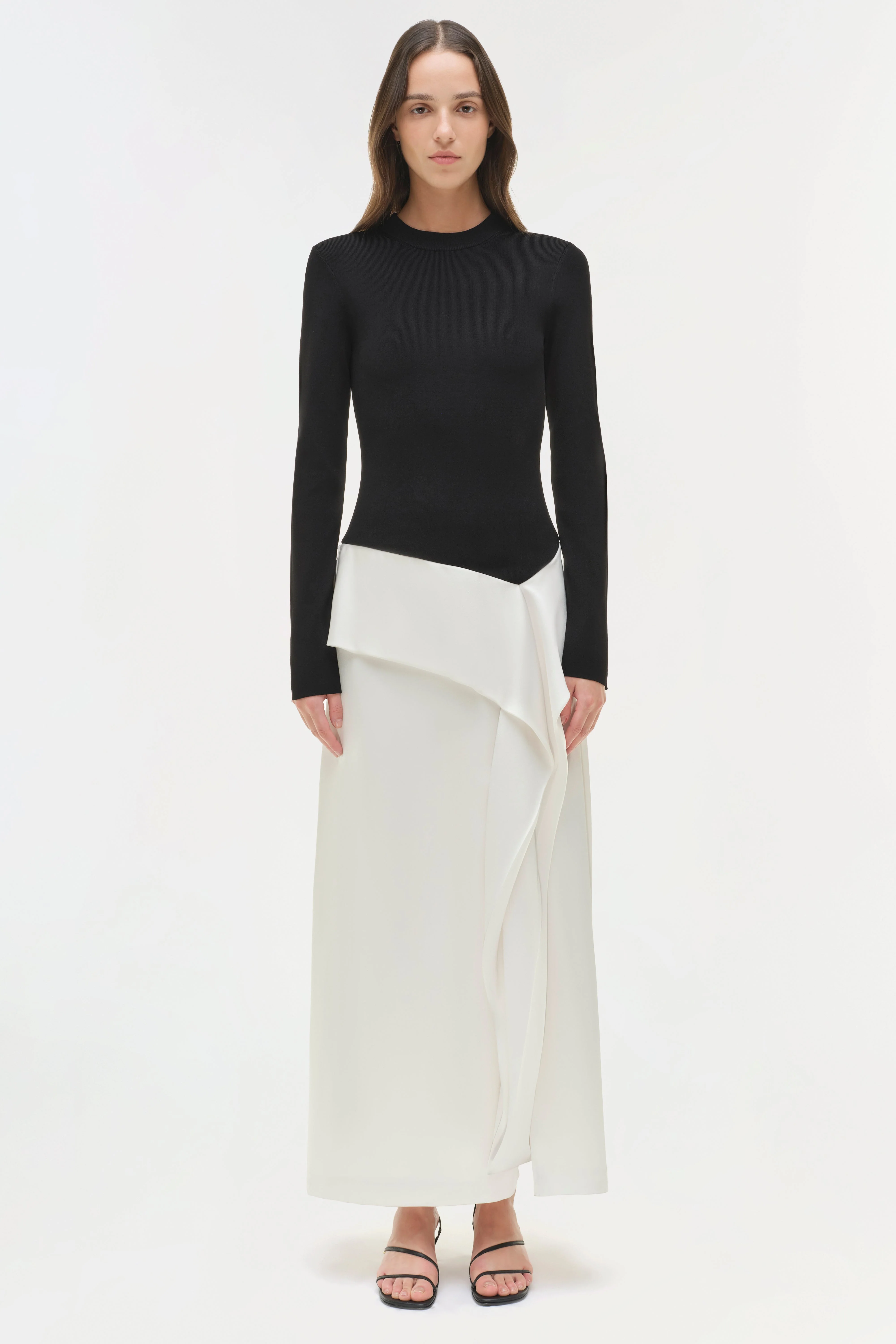 Simkhai - Ornella Knit Satin Midi Dress - Image 6