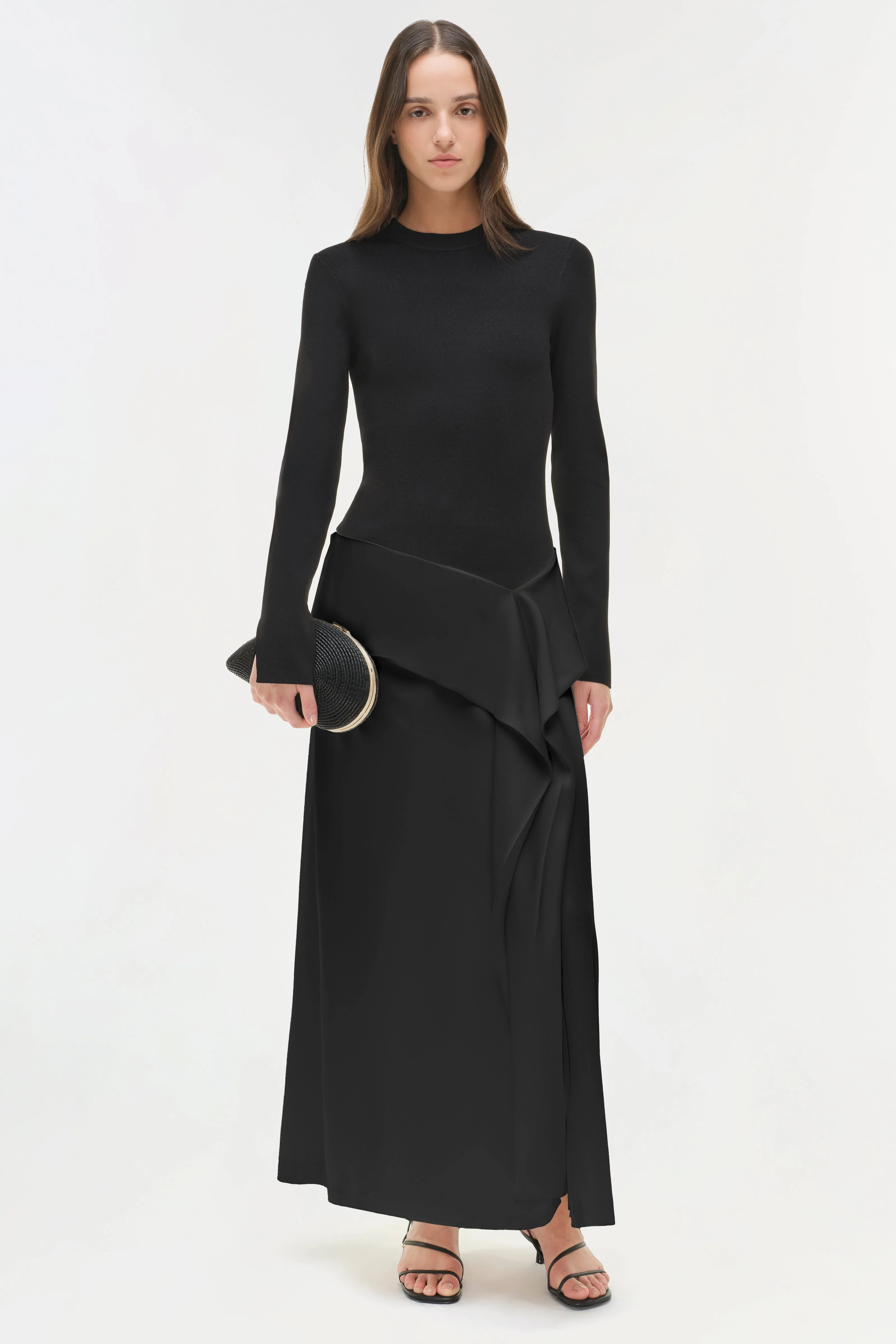 Simkhai - Ornella Knit Satin Midi Dress - Image 2