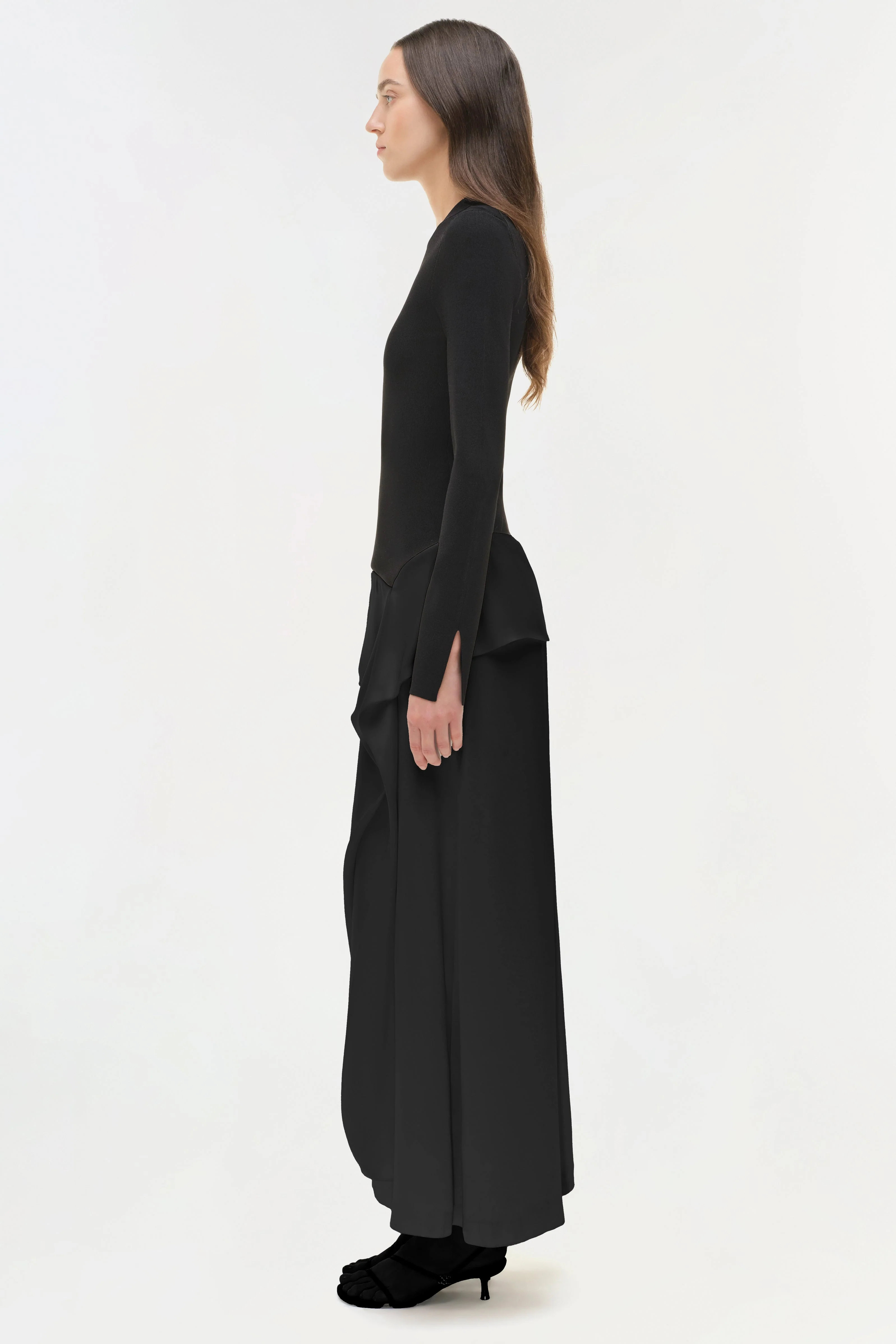 Simkhai - Ornella Knit Satin Midi Dress - Image 4
