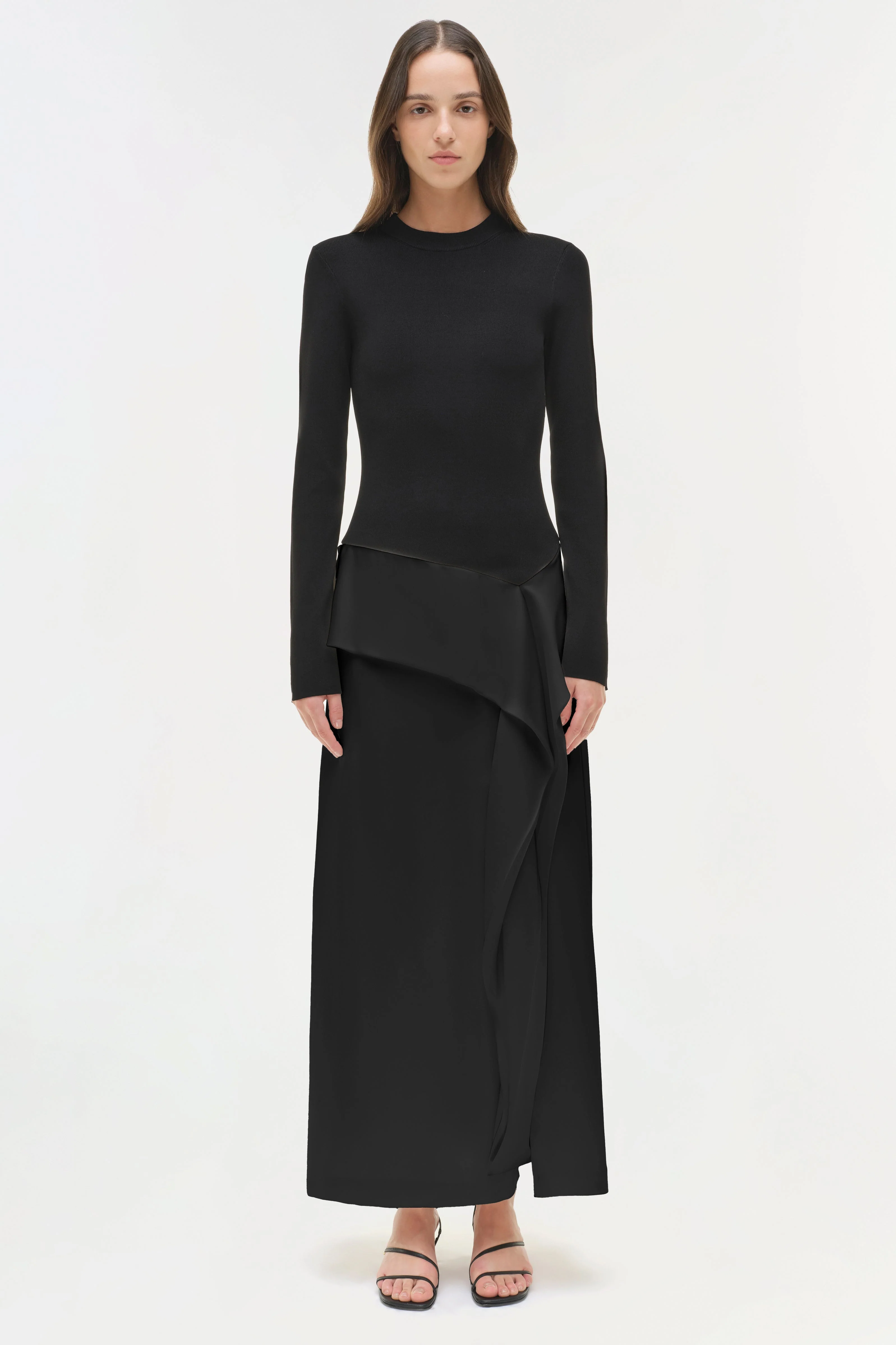 Simkhai - Ornella Knit Satin Midi Dress - Image 6