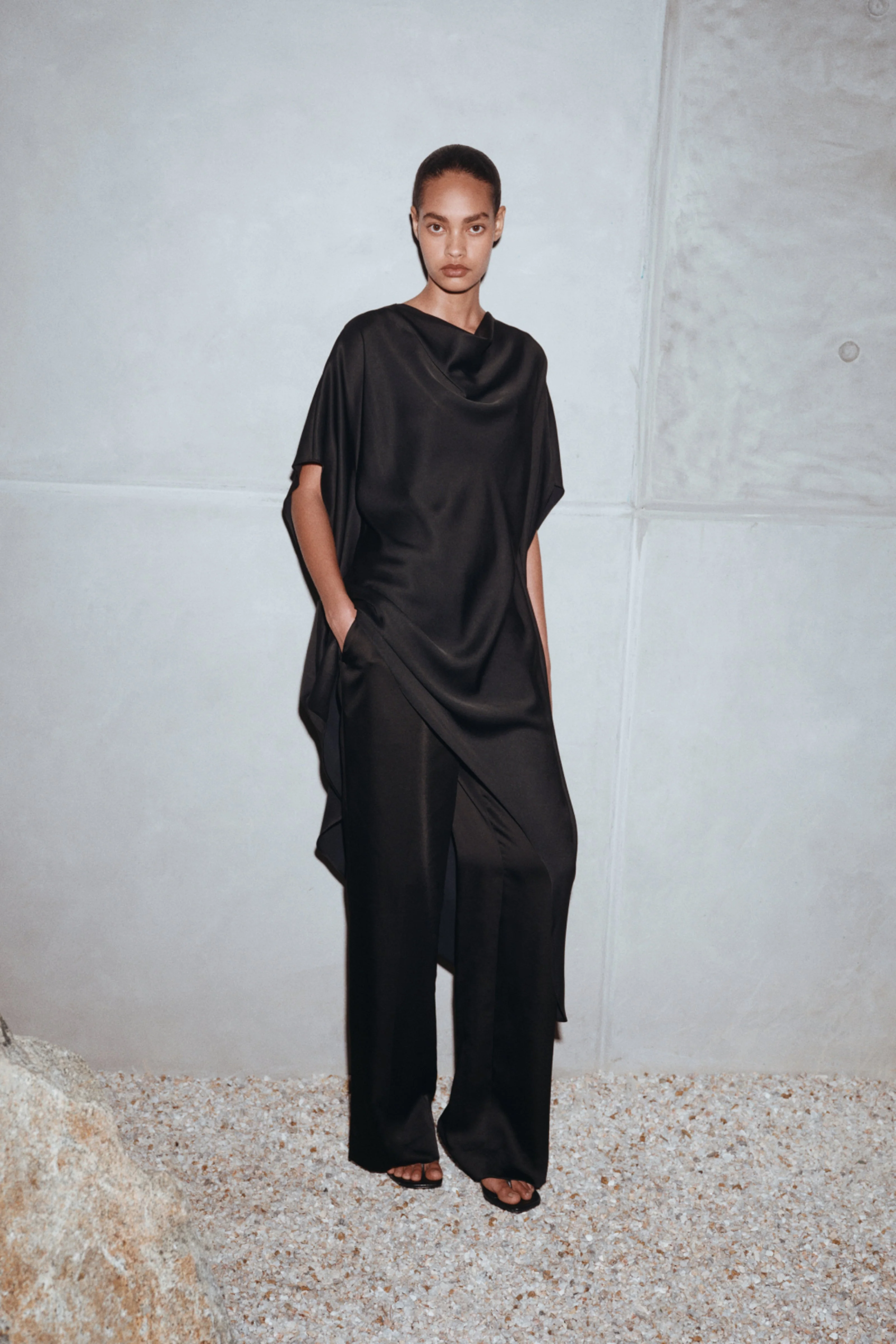 Simkhai - Sadia Satin Mini Cape Dress - Image 2