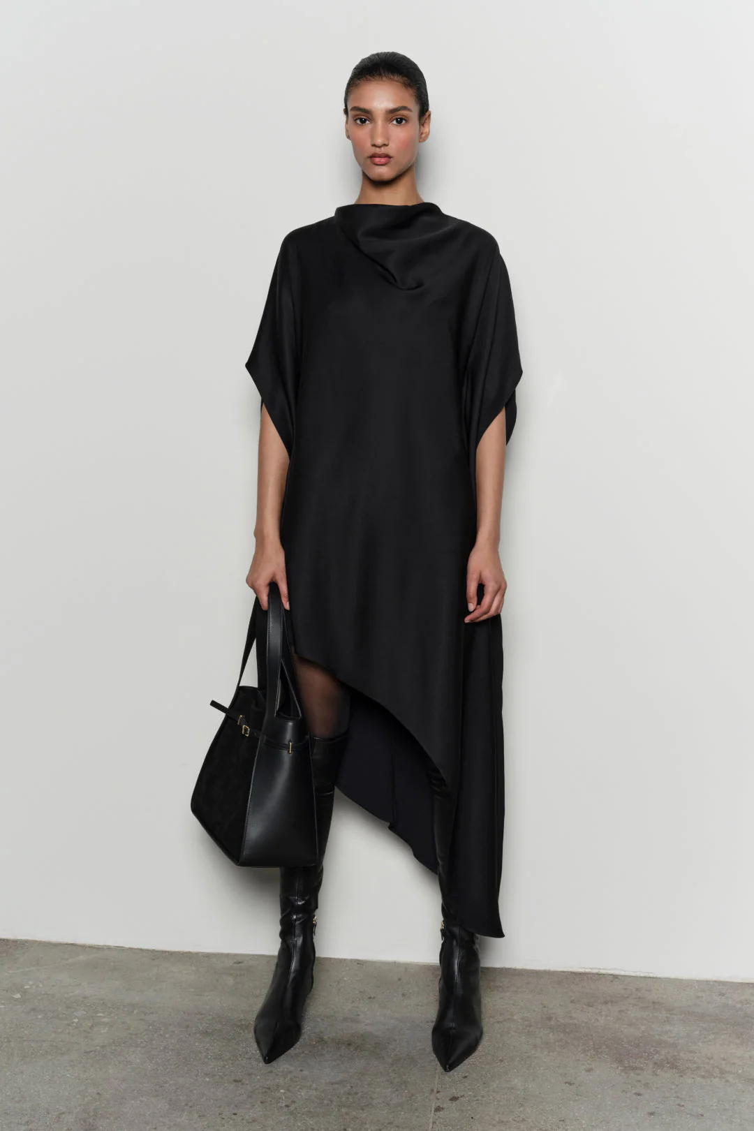 Simkhai - Sadia Satin Mini Cape Dress - Image 3