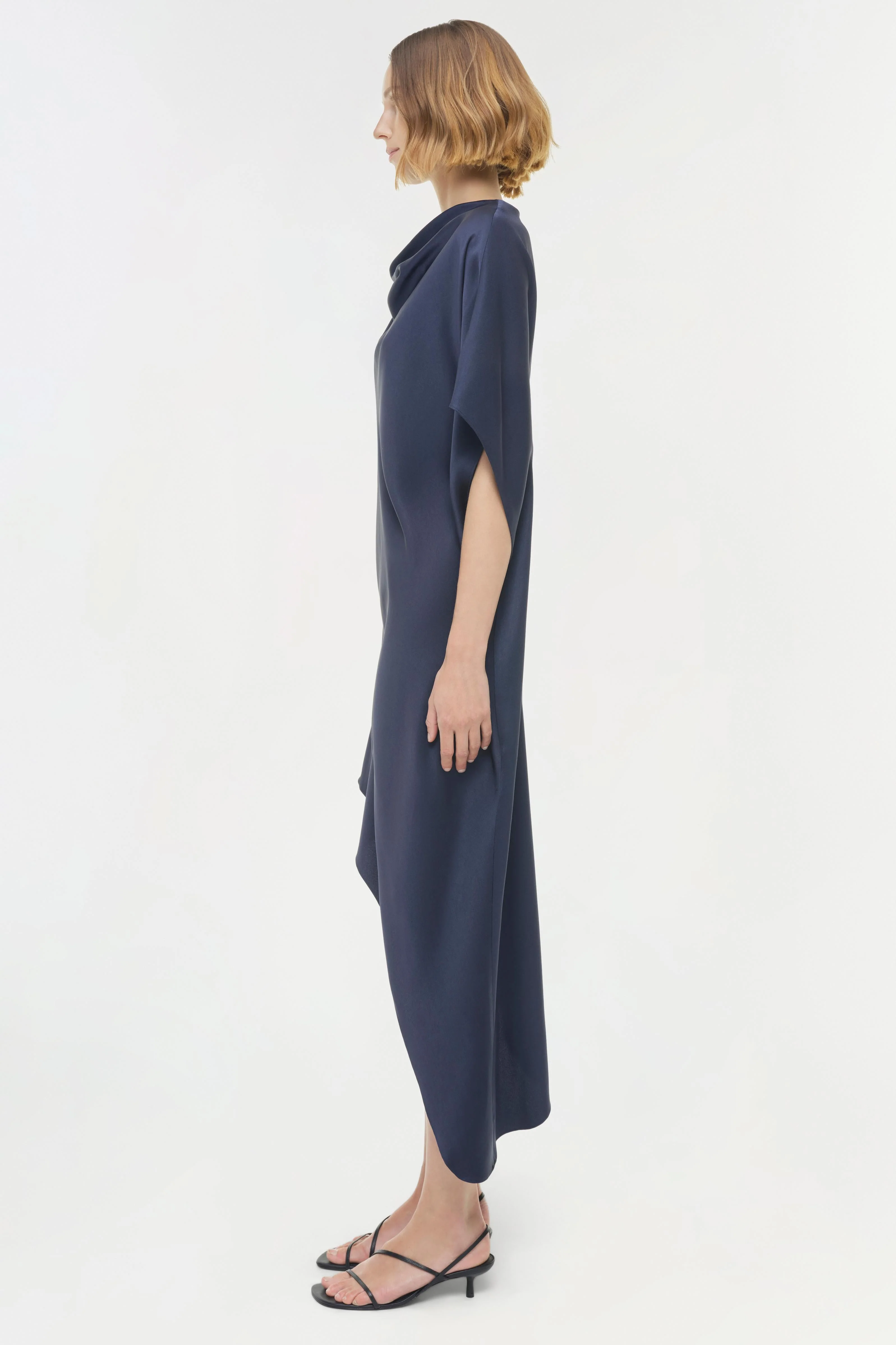 Simkhai - Sadia Satin Mini Cape Dress - Image 4