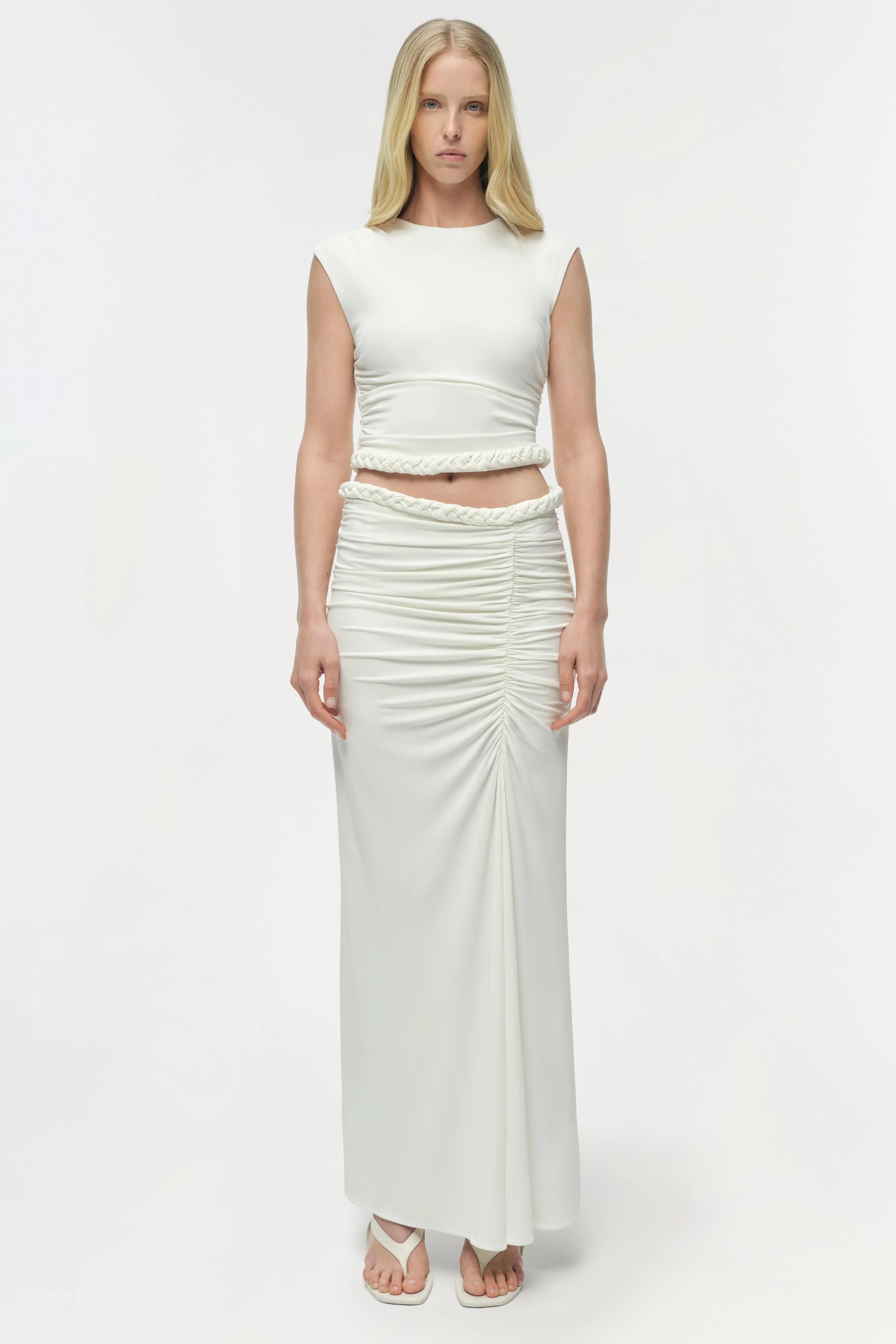 Simkhai - Valen Draped Jersey Top - Image 8