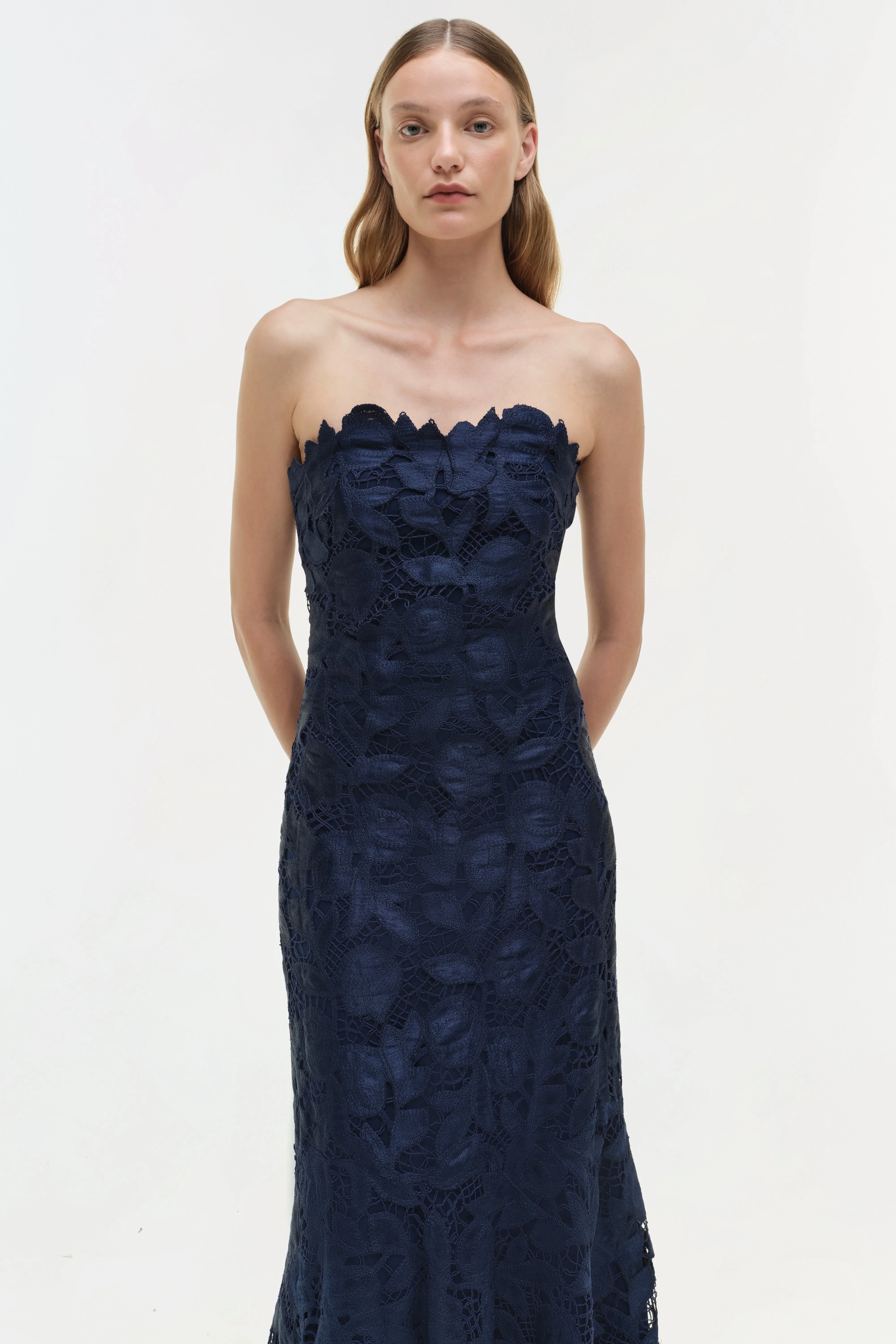 Simkhai - Valletta Strapless Embroidered Dress - Image 3