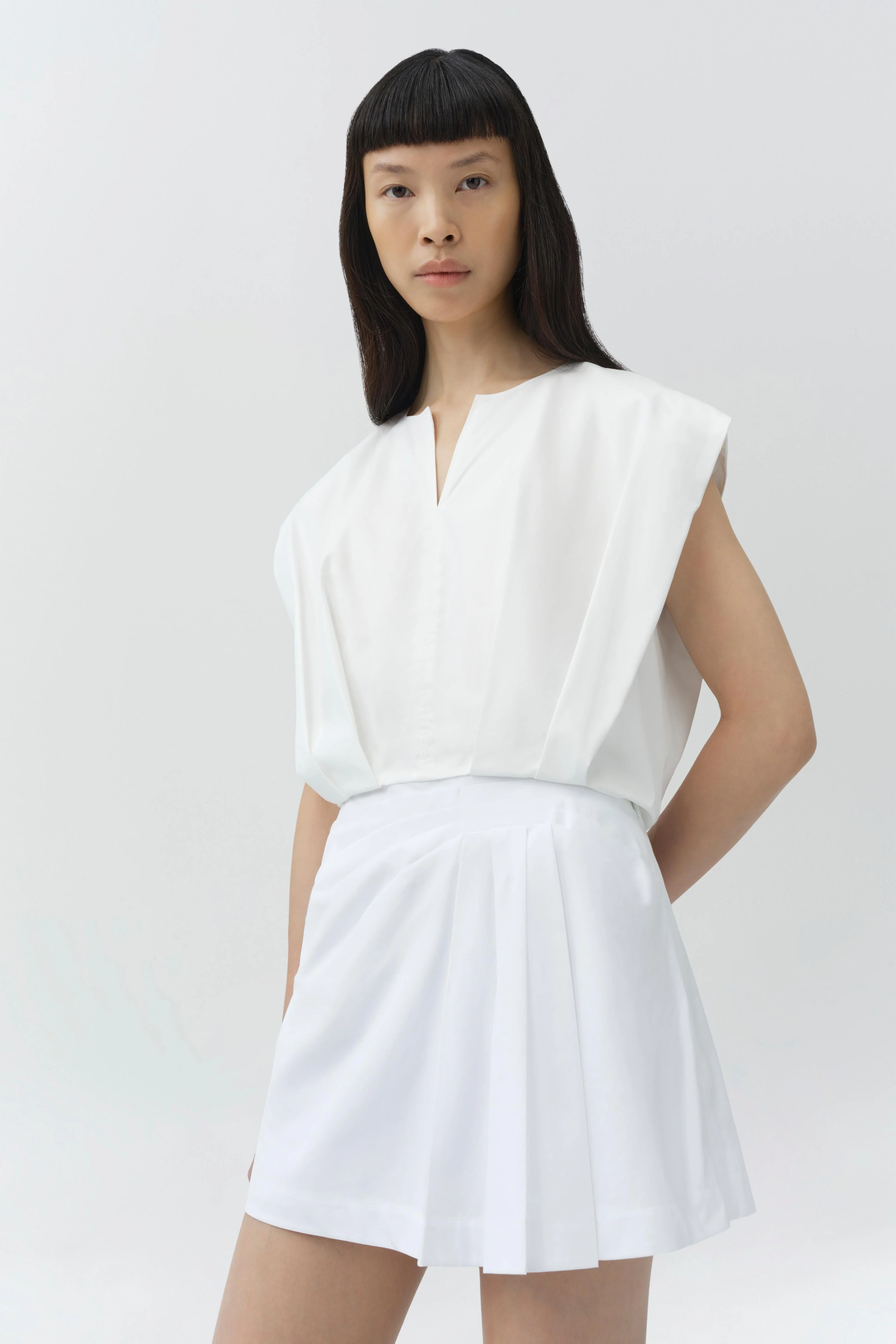 Simkhai - Wrenli Cotton Pleated Top - Image 3