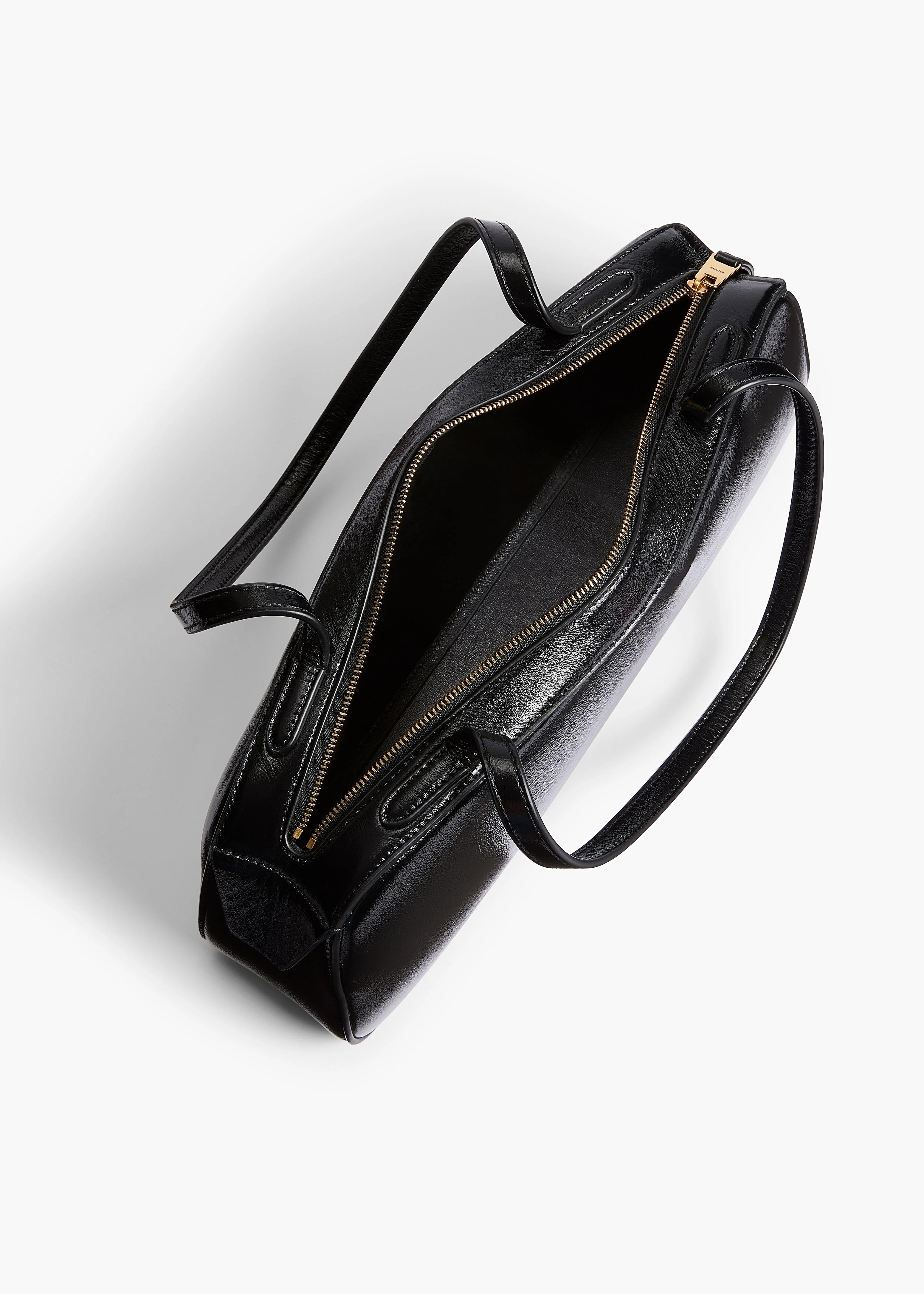 Khaite - Simona Shoulder Bag in Black Crackle Patent Leather - Image 4