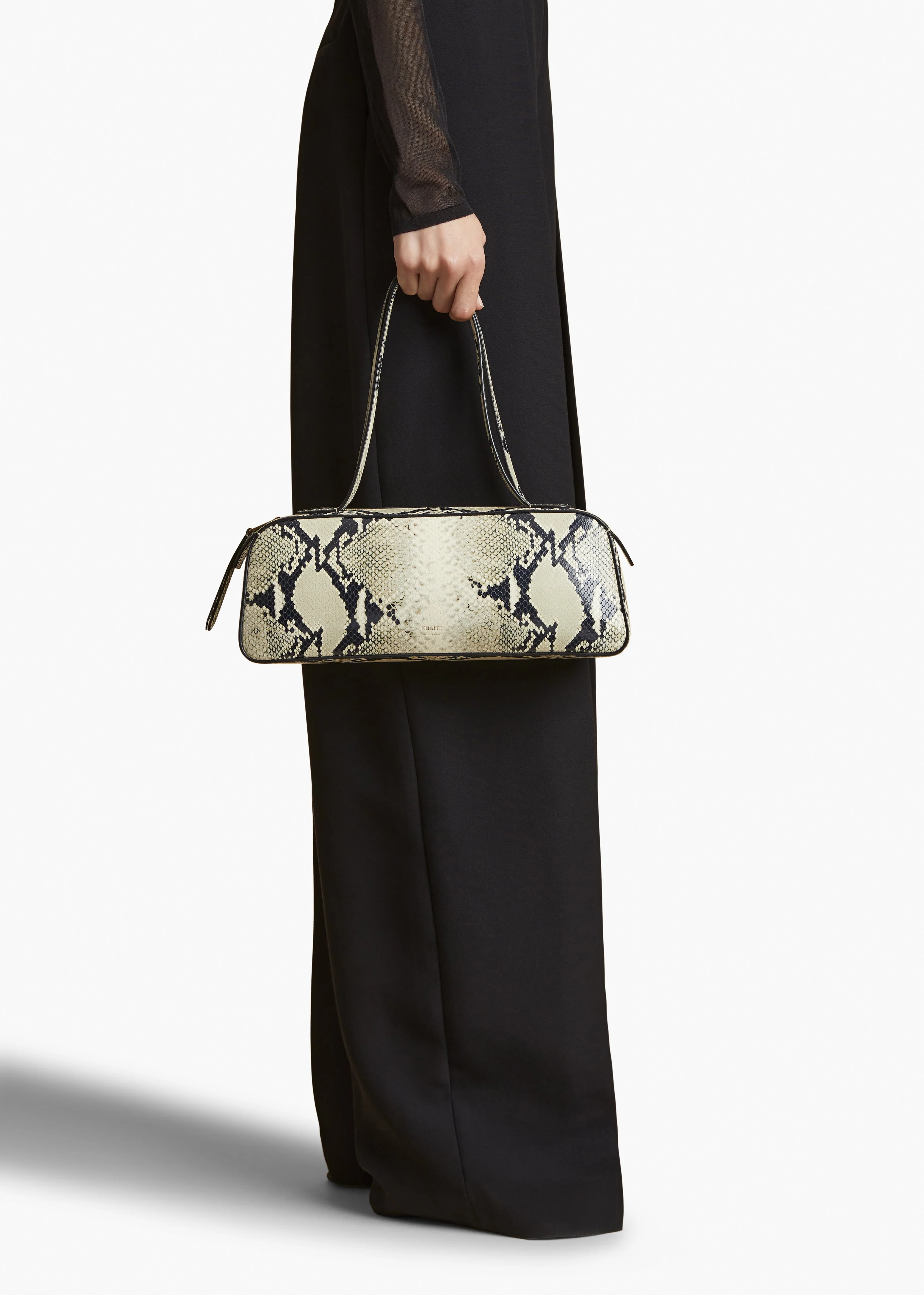 Khaite - Simona Shoulder Bag in Natural Python - Embossed Leather - Image 12
