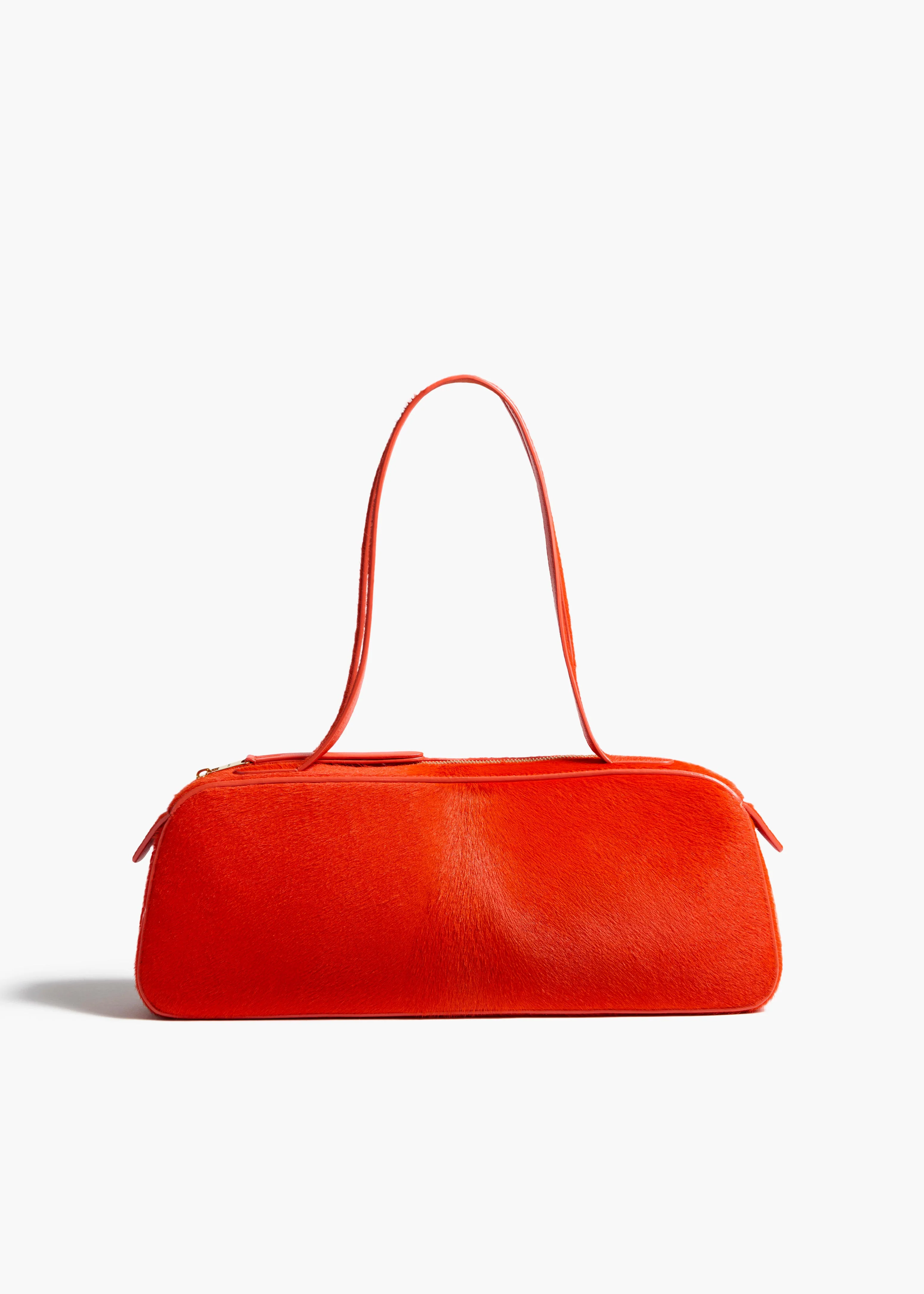 Khaite - Simona Shoulder Bag in Persimmon Haircalf - Image 7