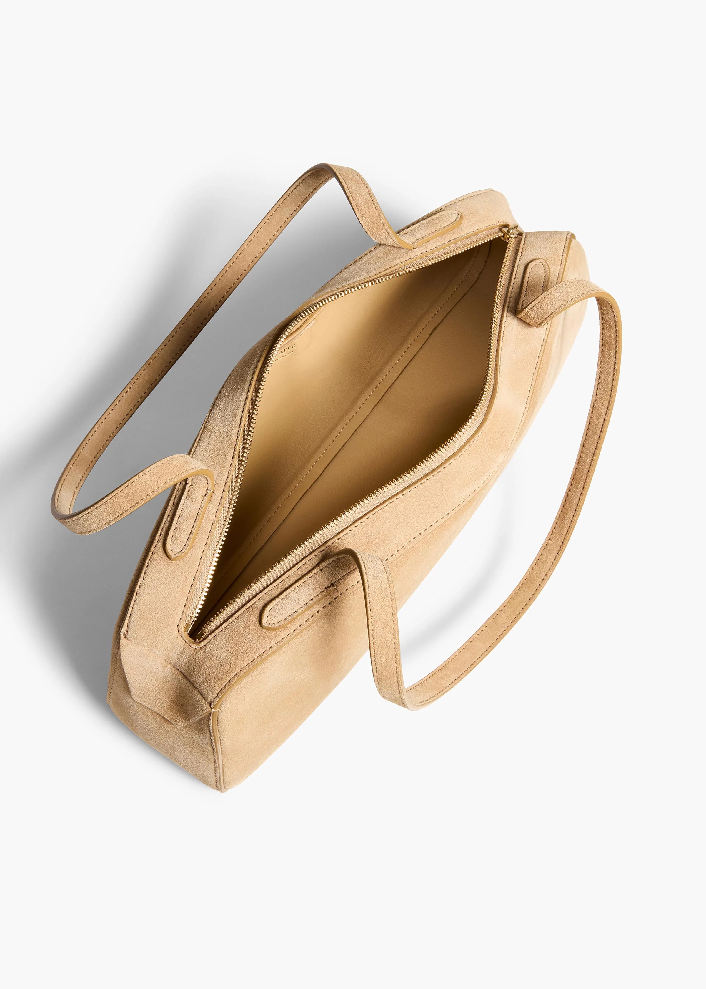 Khaite - Simona Shoulder Bag in Wheat Suede - Image 10