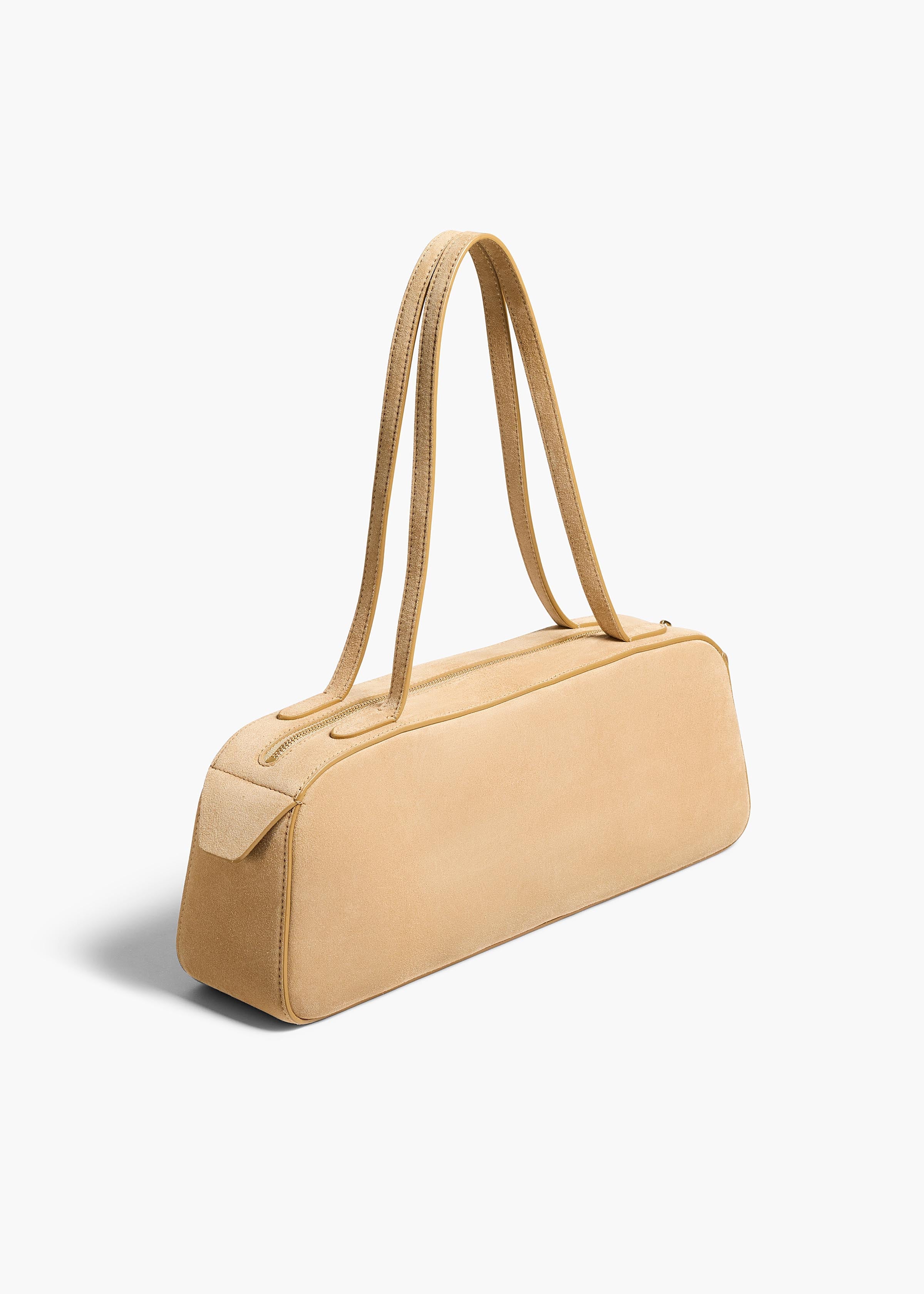 Khaite - Simona Shoulder Bag in Wheat Suede - Image 2