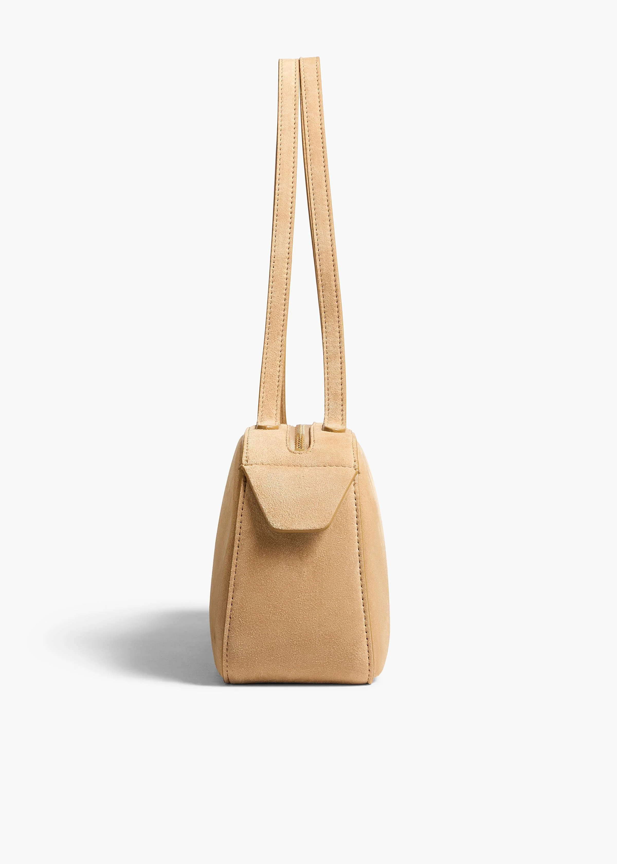 Khaite - Simona Shoulder Bag in Wheat Suede - Image 3