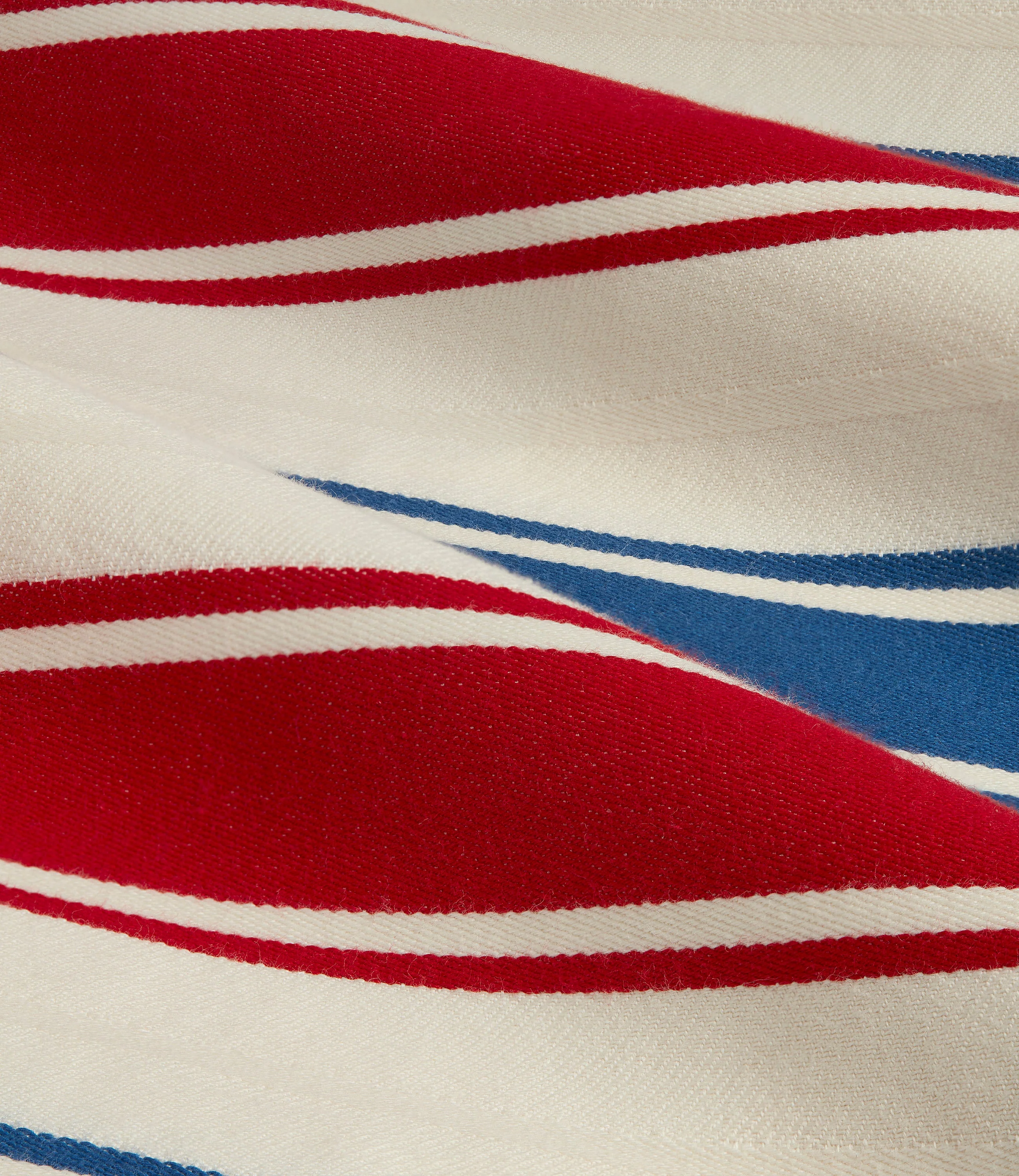 Metier - Small Beach Blanket Sustainable Cotton Red and Blue Stripe - Image 2