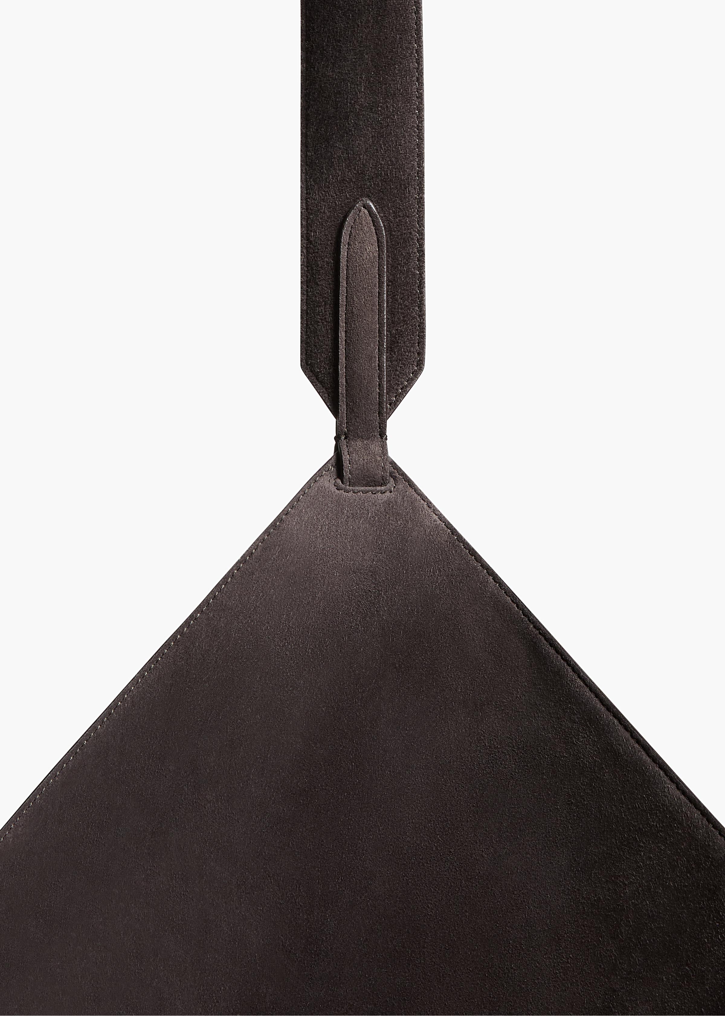 Khaite - Small Lotus Tote in Dark Brown Suede - Image 4