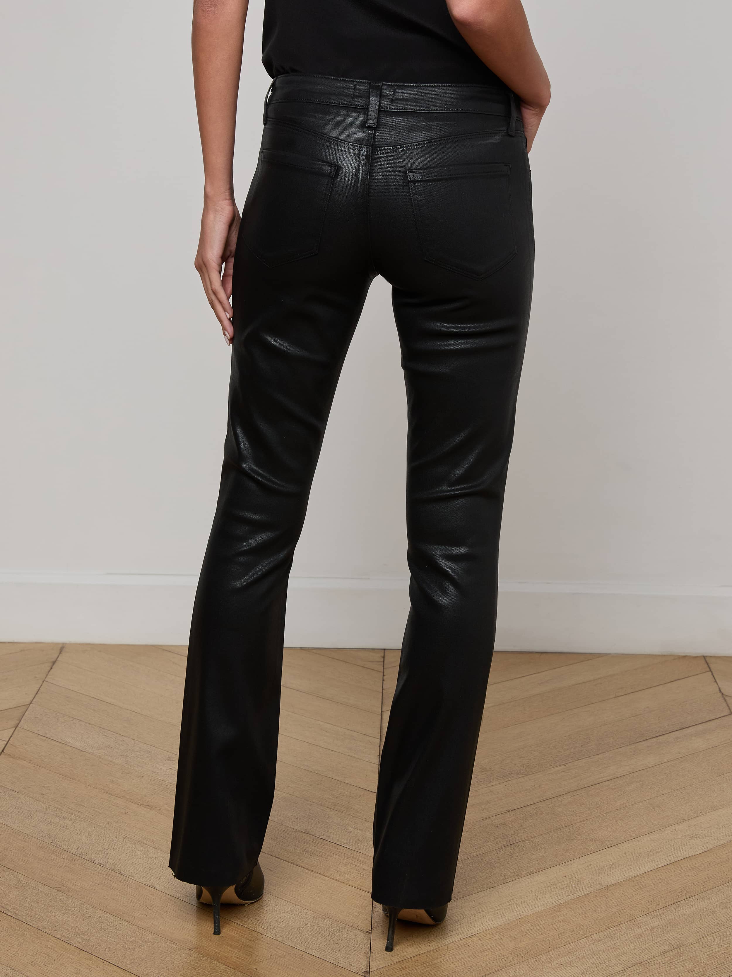 L'AGENCE - Sneeki Coated Straight - Leg Jean - Image 4