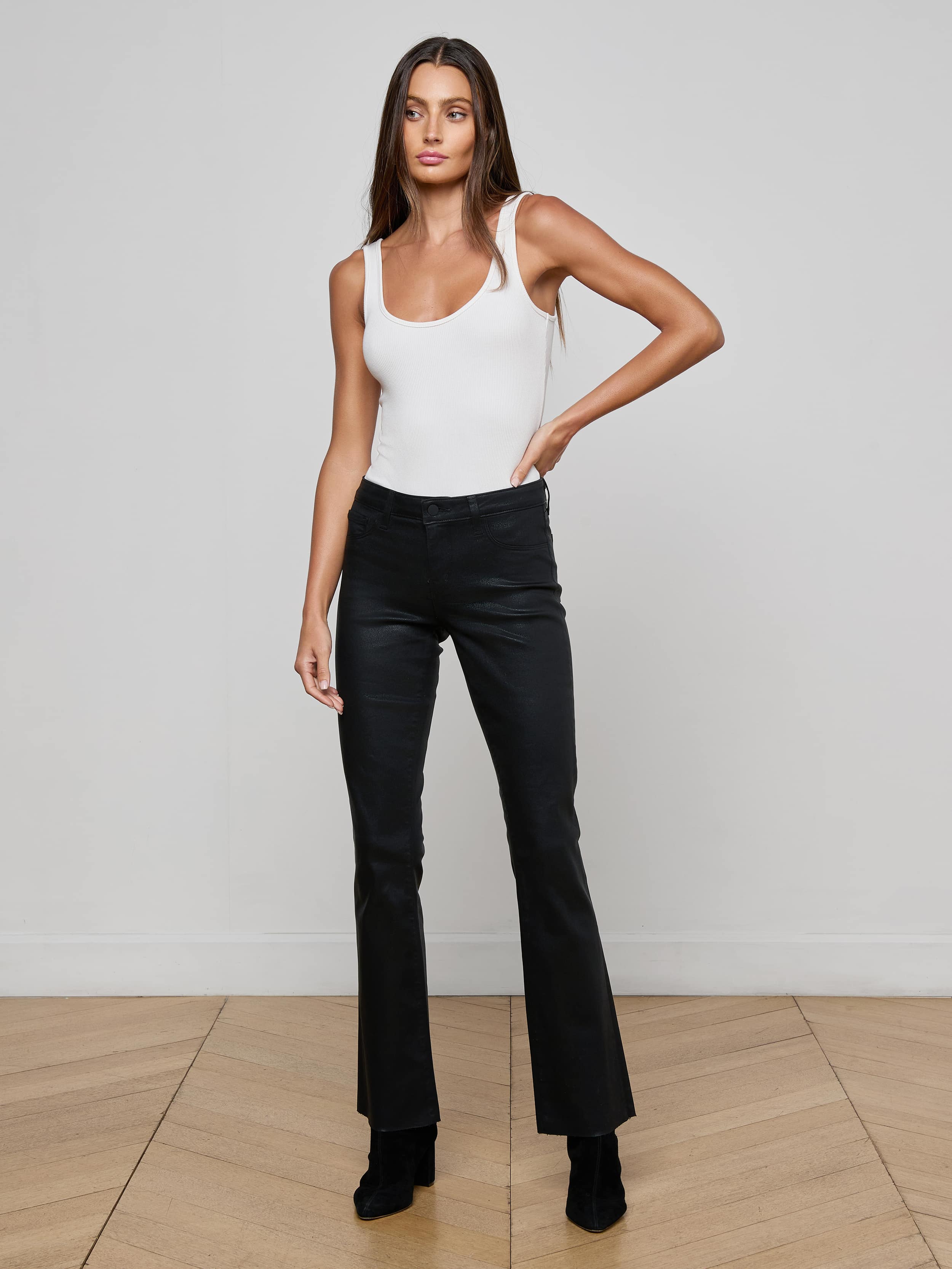 L'AGENCE - Sneeki Coated Straight - Leg Jean - Image 7