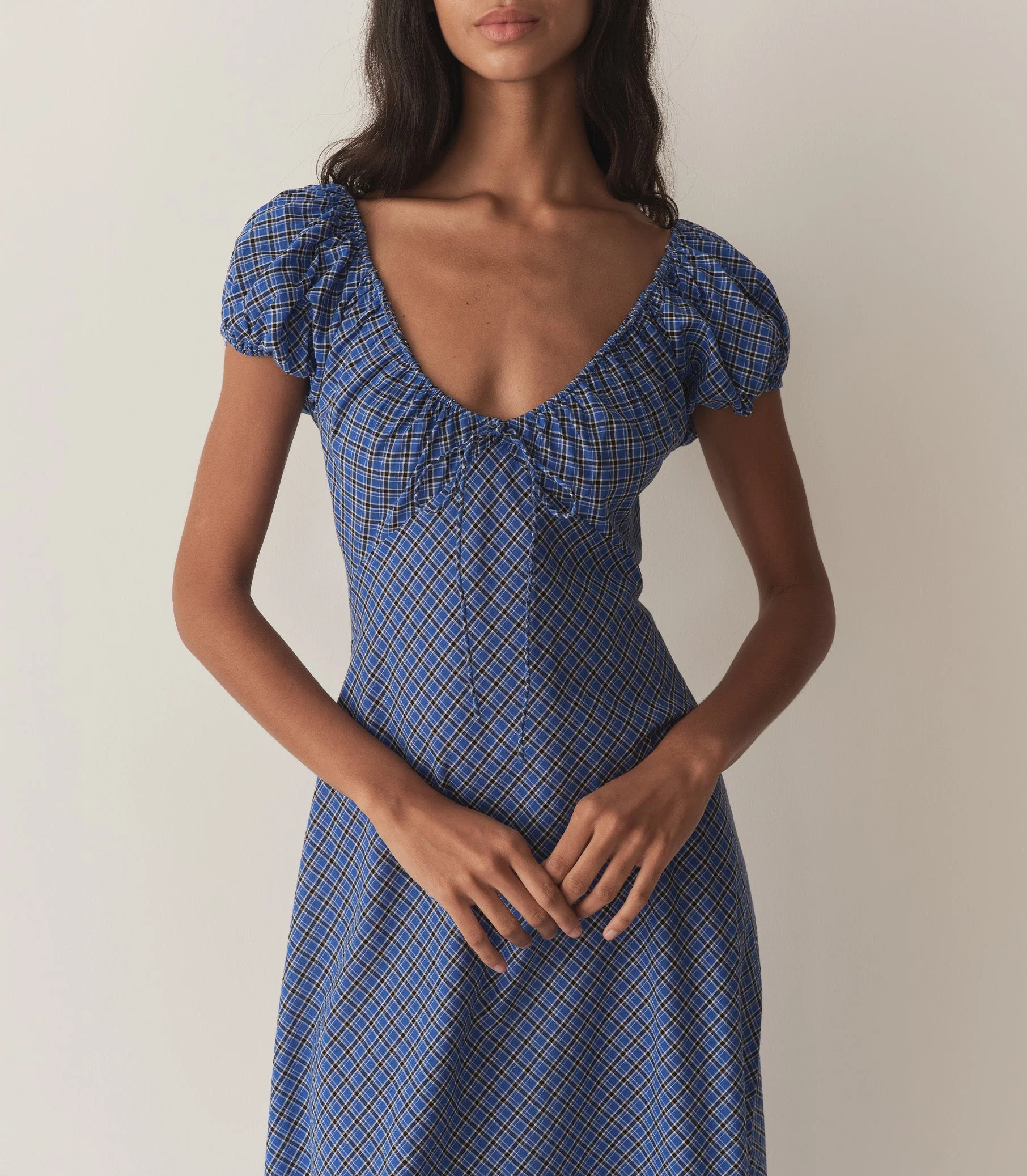 DÔEN - SOFIA DRESS -- CASSIS CHECK - Image 2