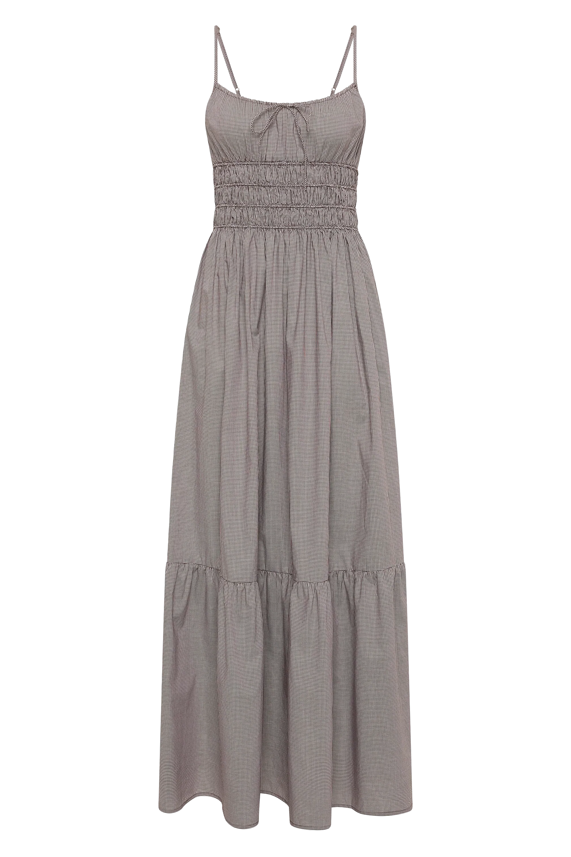 Faithfull - Sofie Maxi Dress Hanne Gingham Espresso - Final Sale - Image 7