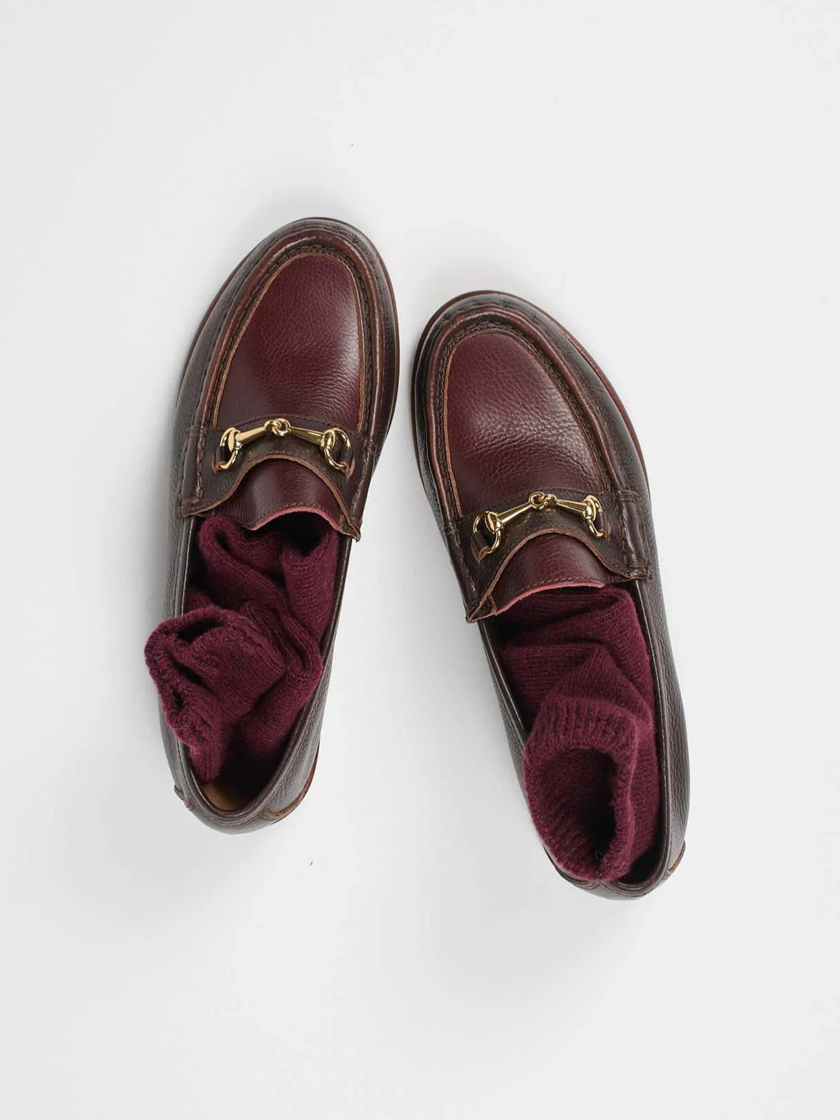 Jamie Haller - Solid Crew Socks in Burgundy - Image 4