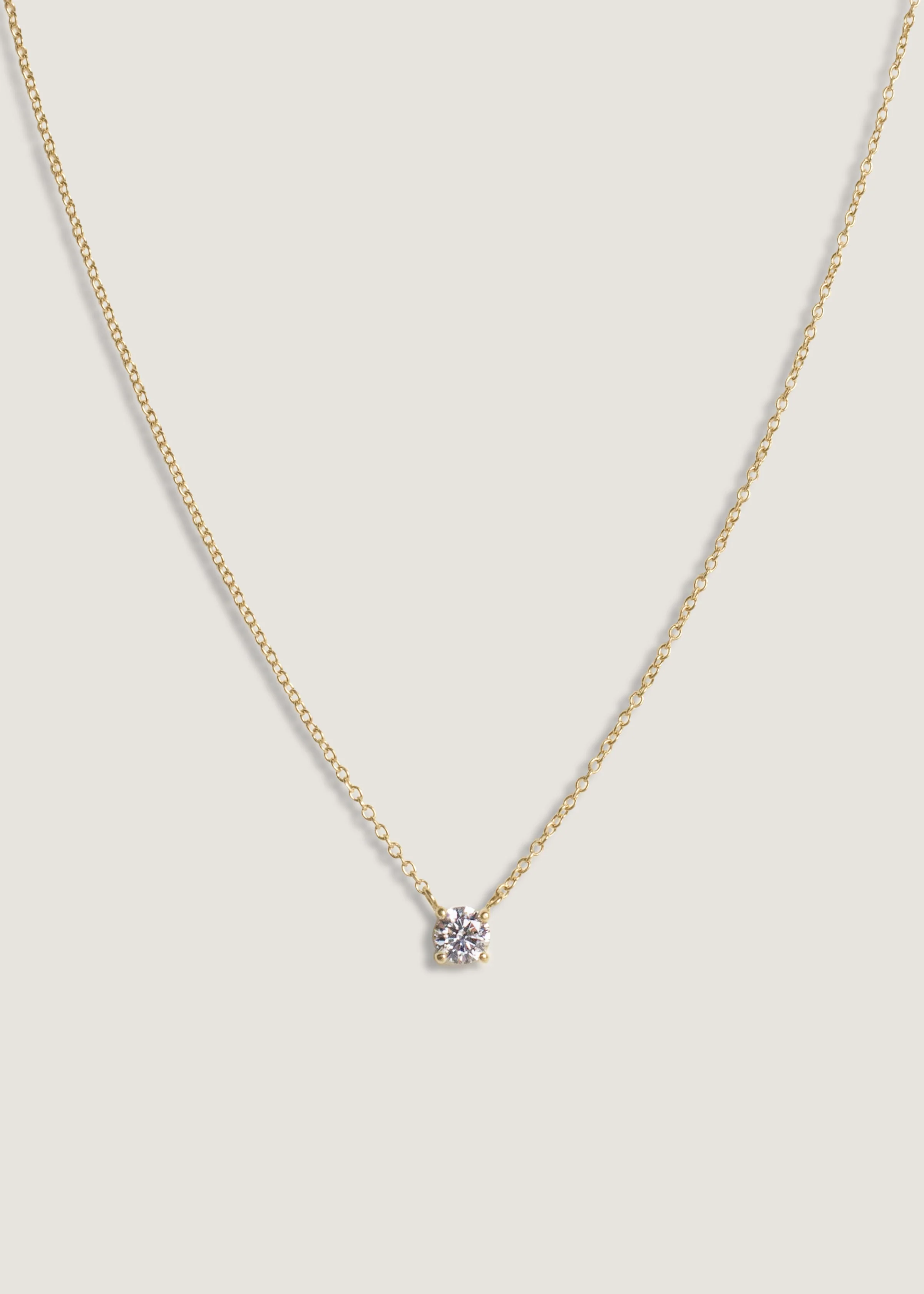 Kinn - Solitaire Floating Round Diamond Necklace - Image 3