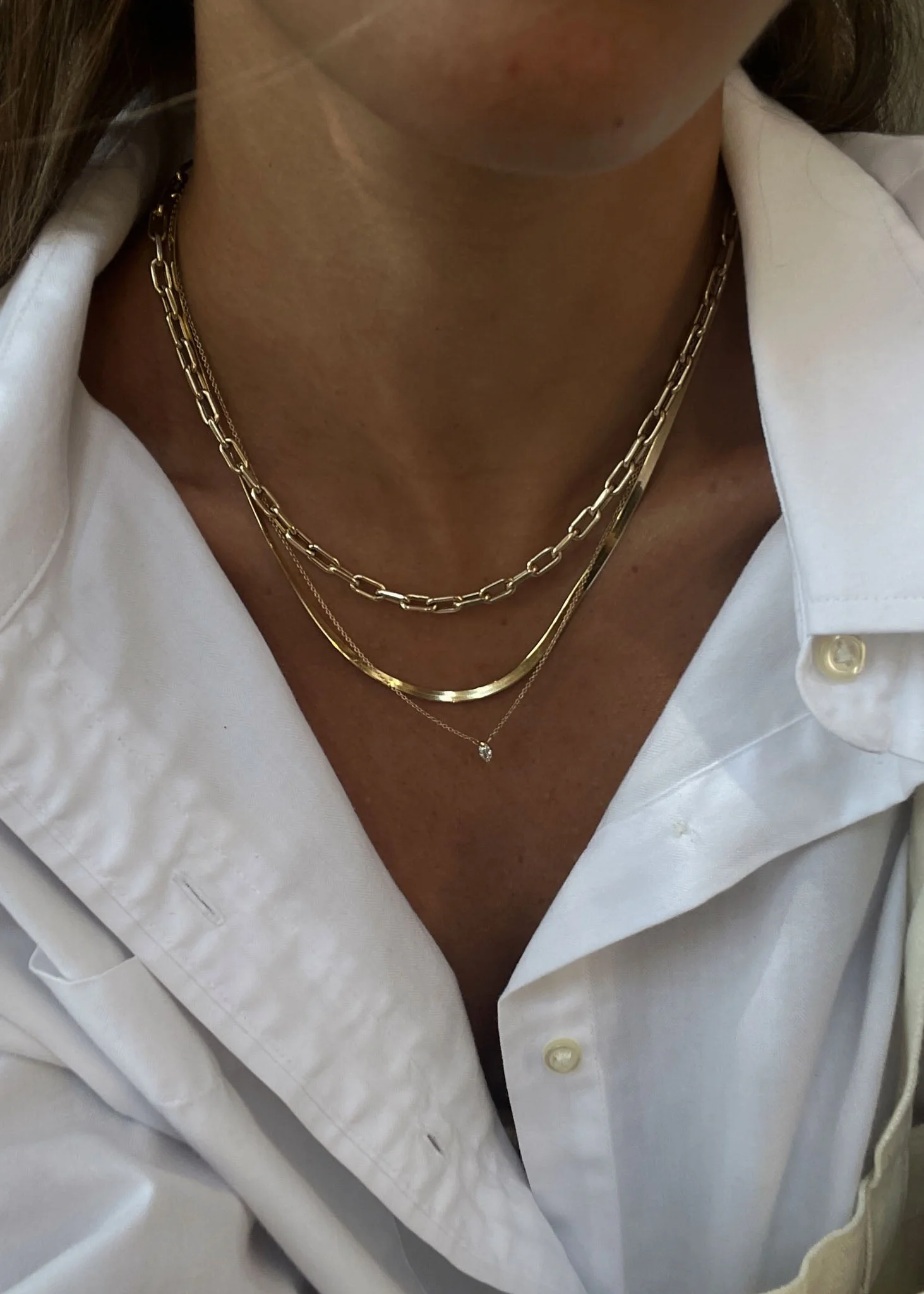 Kinn - Solitaire Marquise Diamond Necklace - Image 3