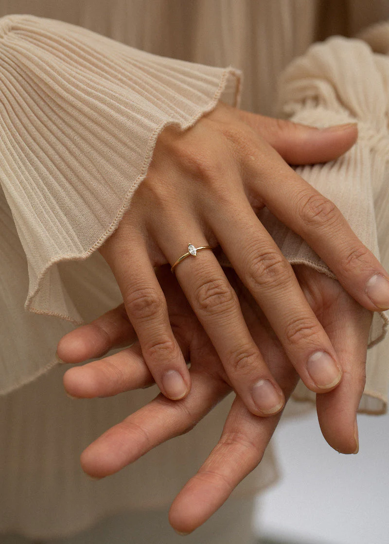 Kinn - Solitaire Marquise Diamond Ring - Image 6