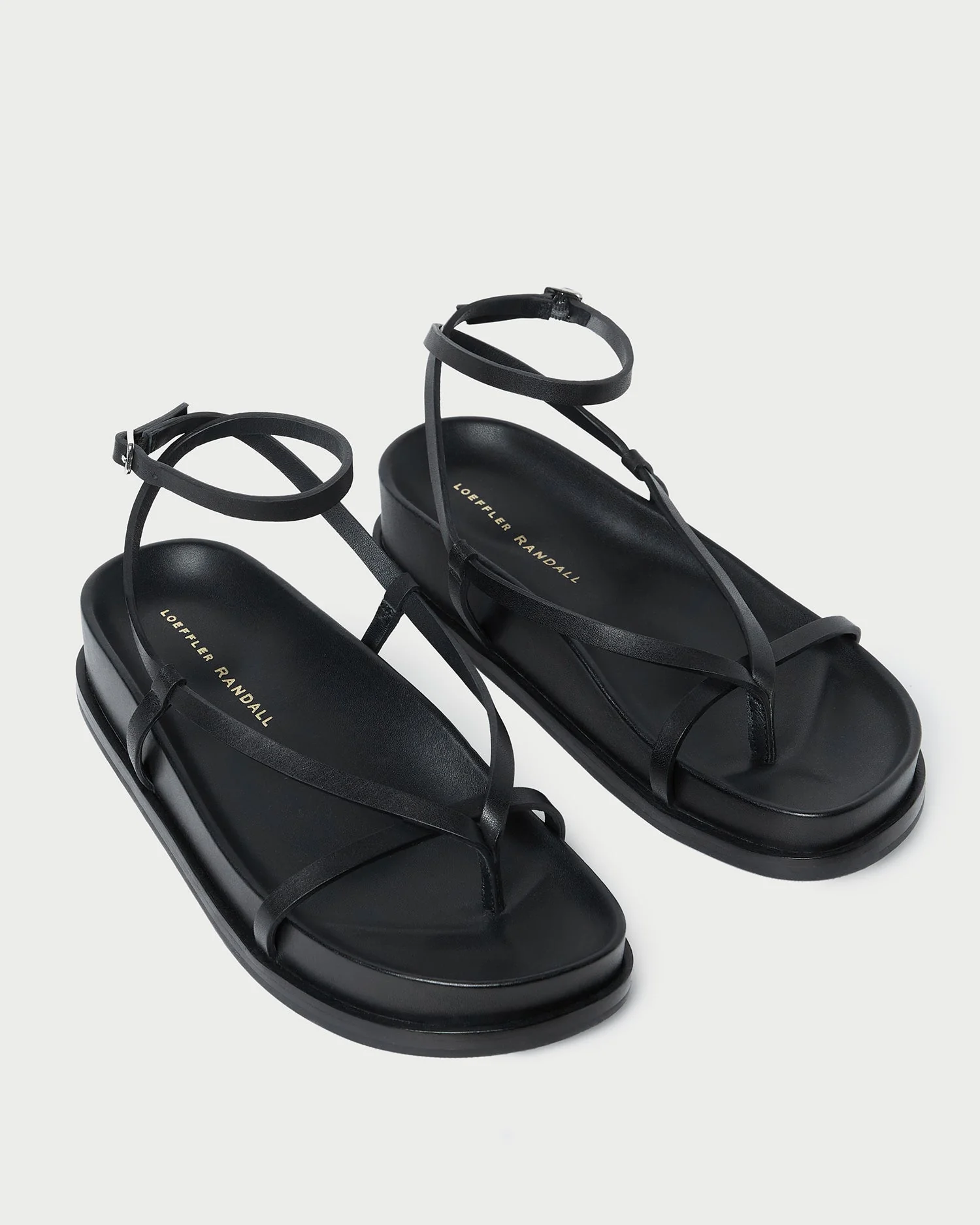 Loeffler Randall - Sonny Black Leather Wrap Sandal - Image 4