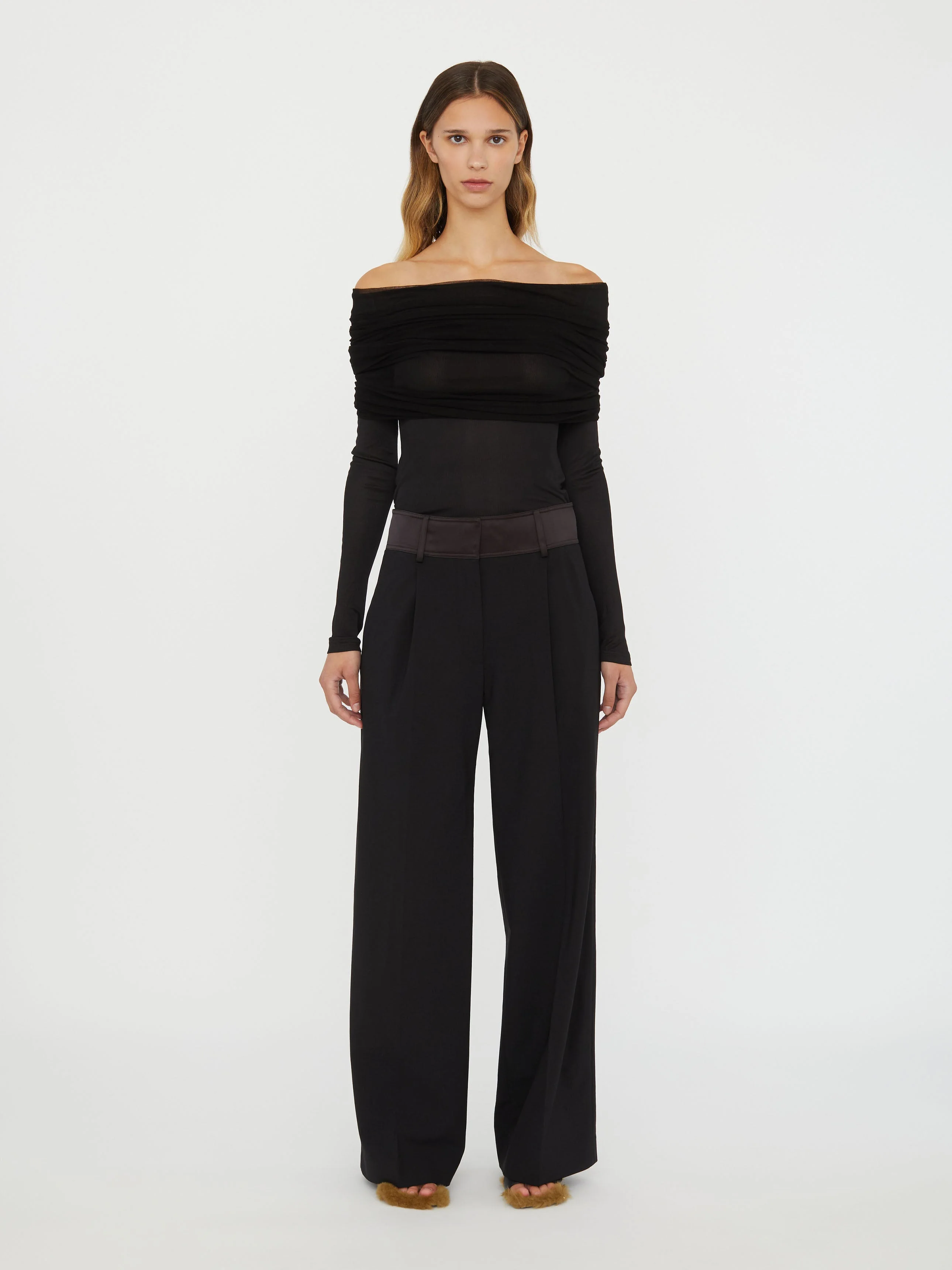 Christopher Esber - Sonora Veiled Long Sleeve Top - Image 2