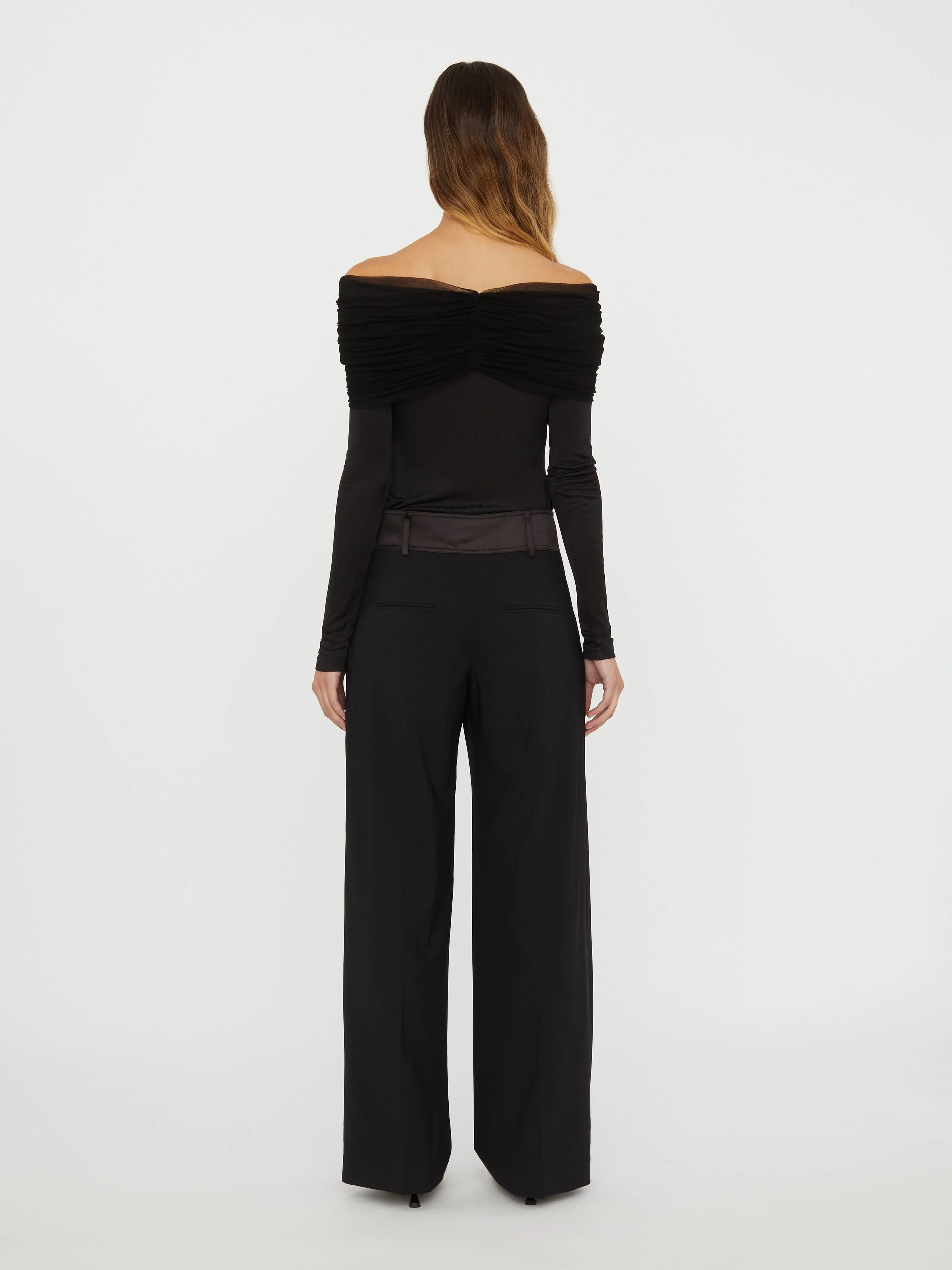 Christopher Esber - Sonora Veiled Long Sleeve Top - Image 4