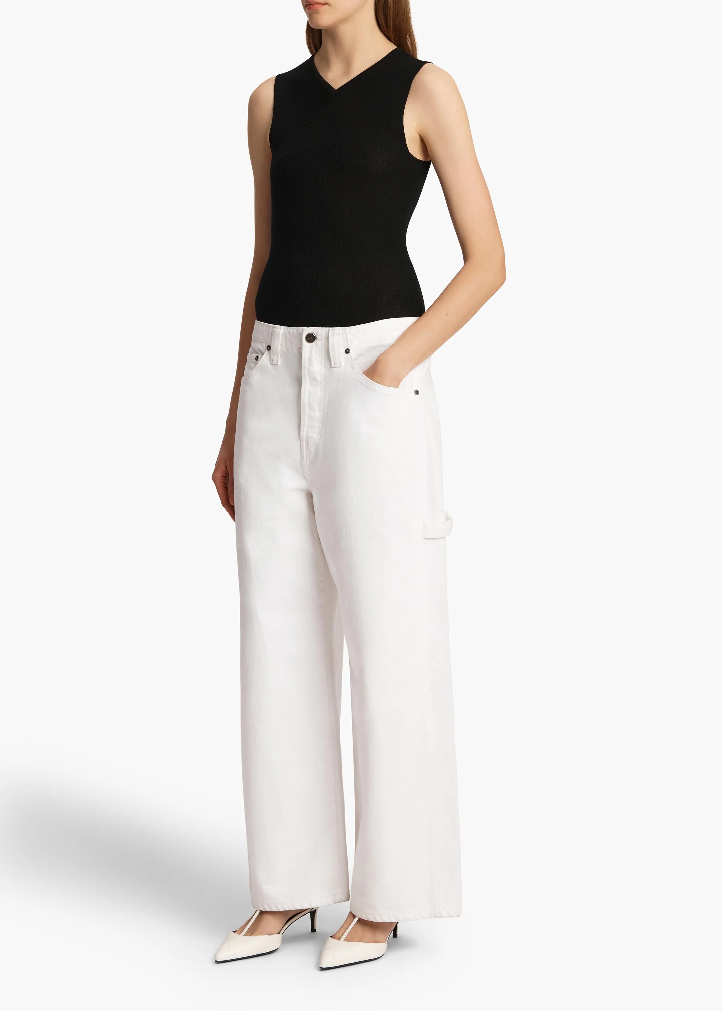 Khaite - Sowen Jean in White - Image 9