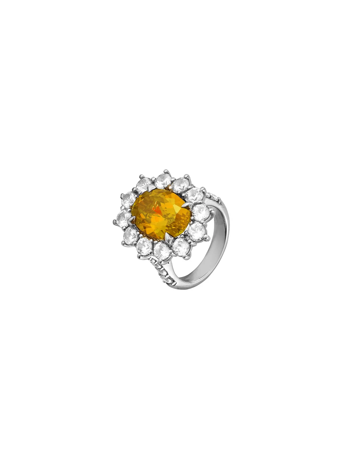 Dorsey - SPENCER, LAB YELLOW SAPPHIRE RING, SILVER - Image 2