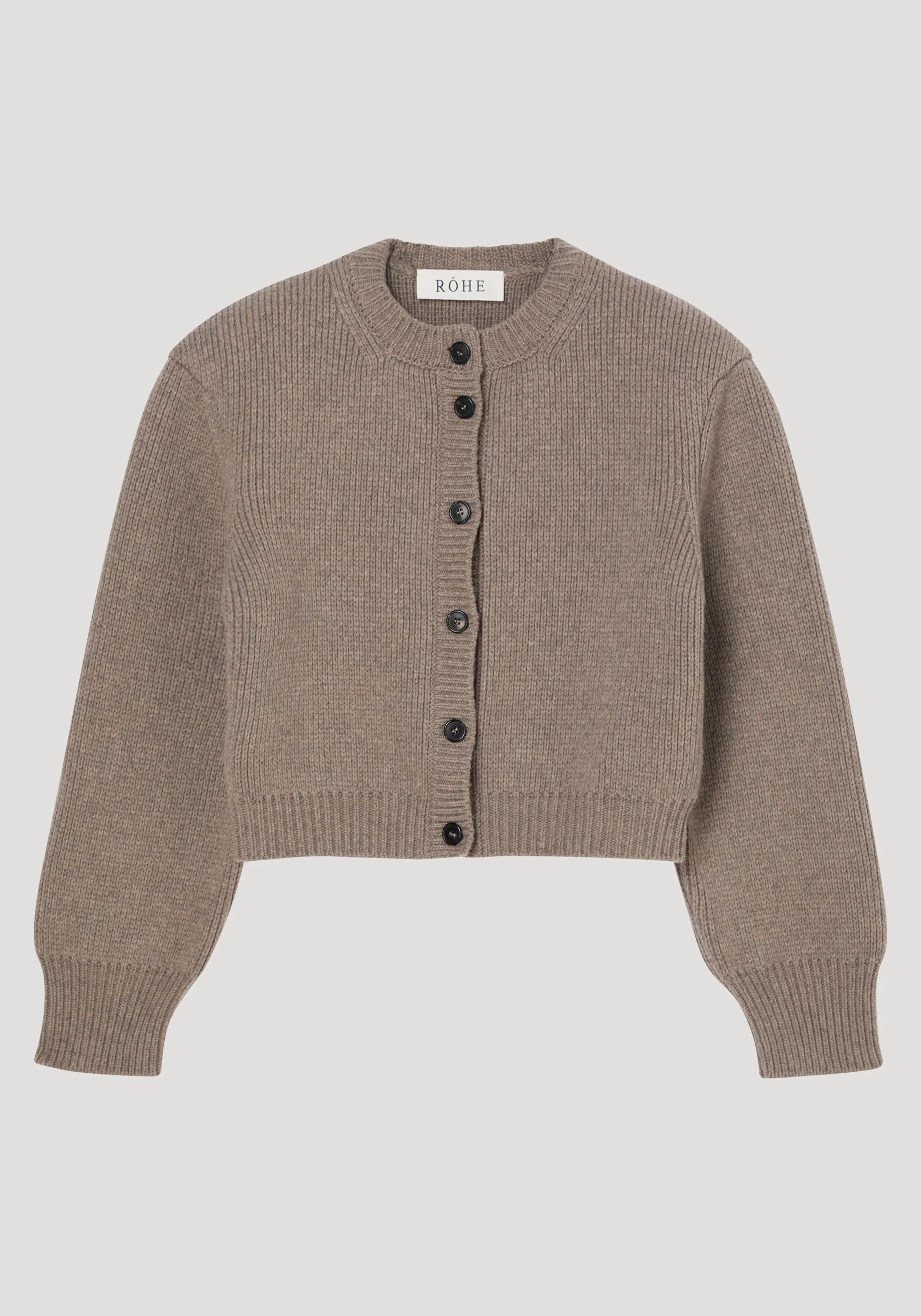 ROHE - Statement shoulder cardigan | clay melange - Image 6