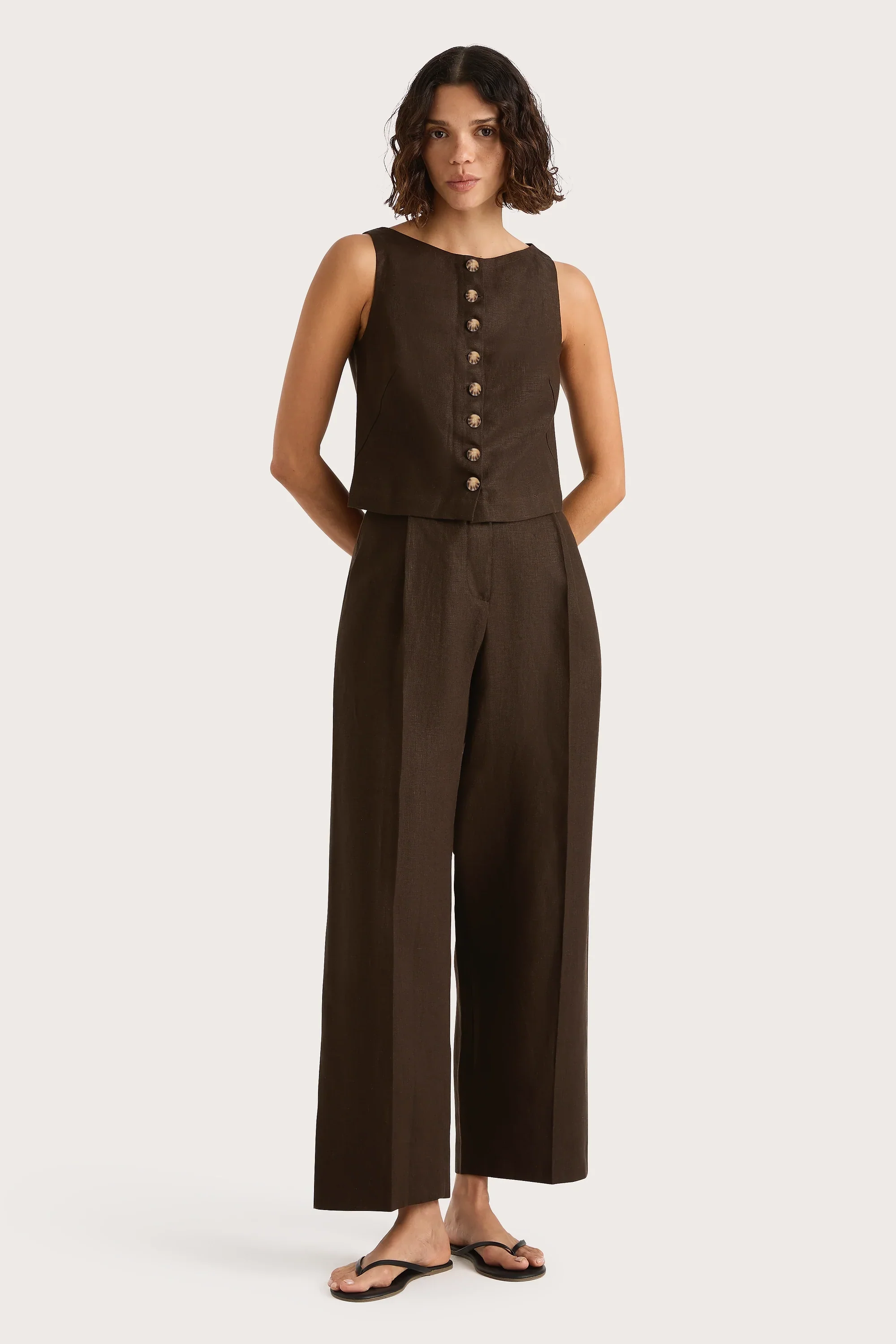 Faithfull - Stevie Trouser Coffee - Final Sale