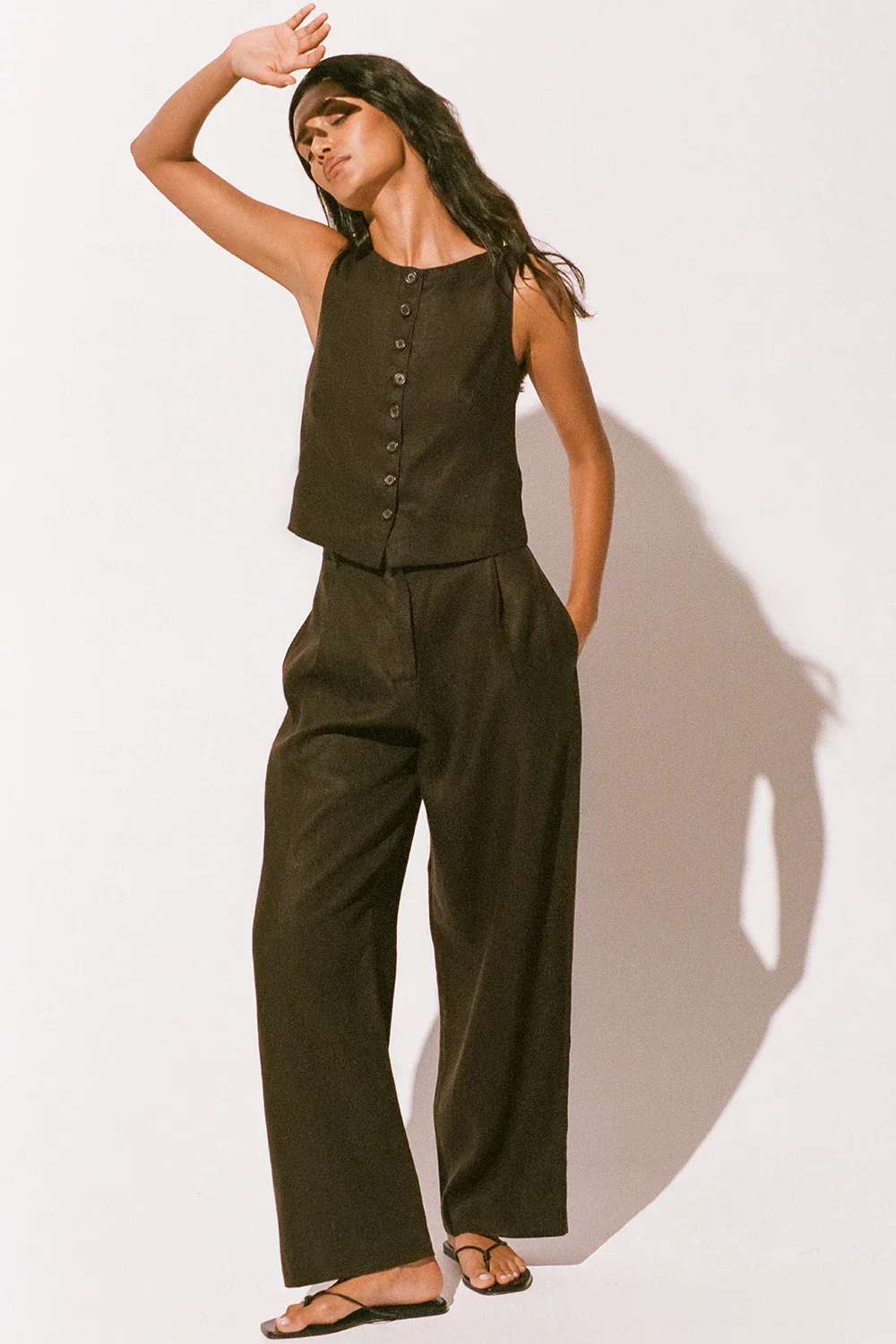 Faithfull - Stevie Trouser Coffee - Final Sale - Image 2