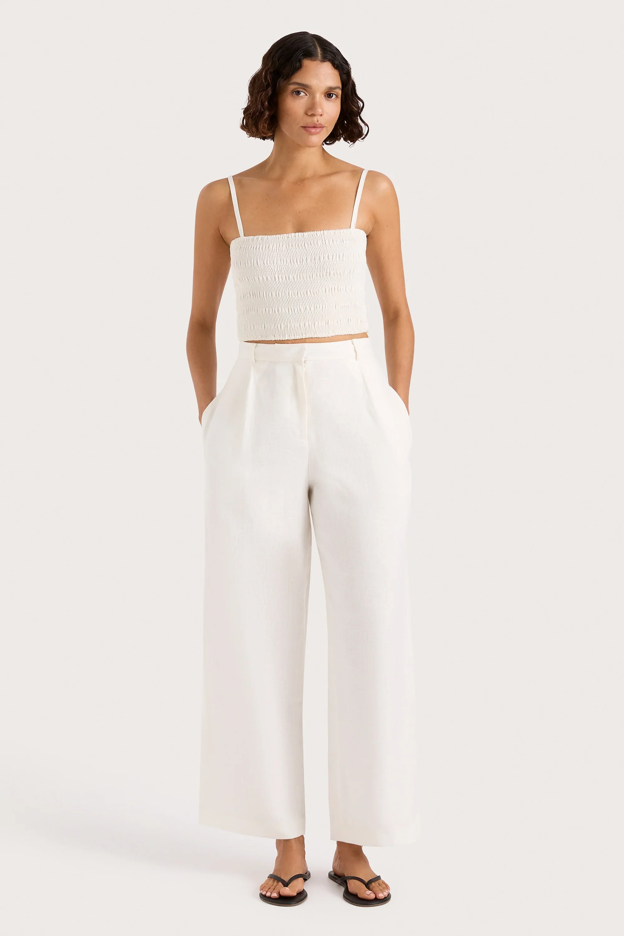 Faithfull - Stevie Trouser White