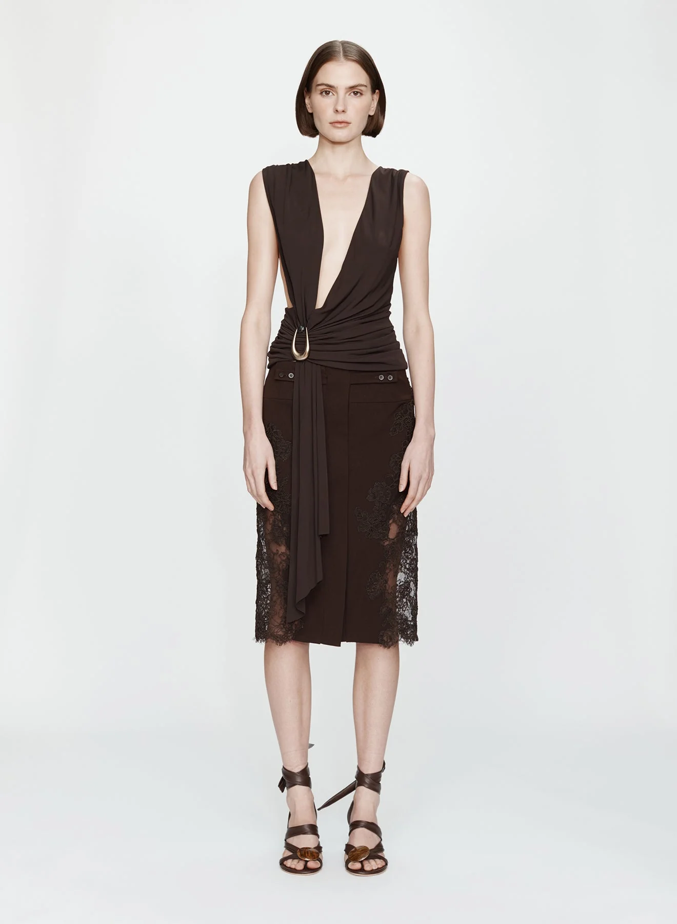 Christopher Esber - Stone Pin Scarf Drape Top