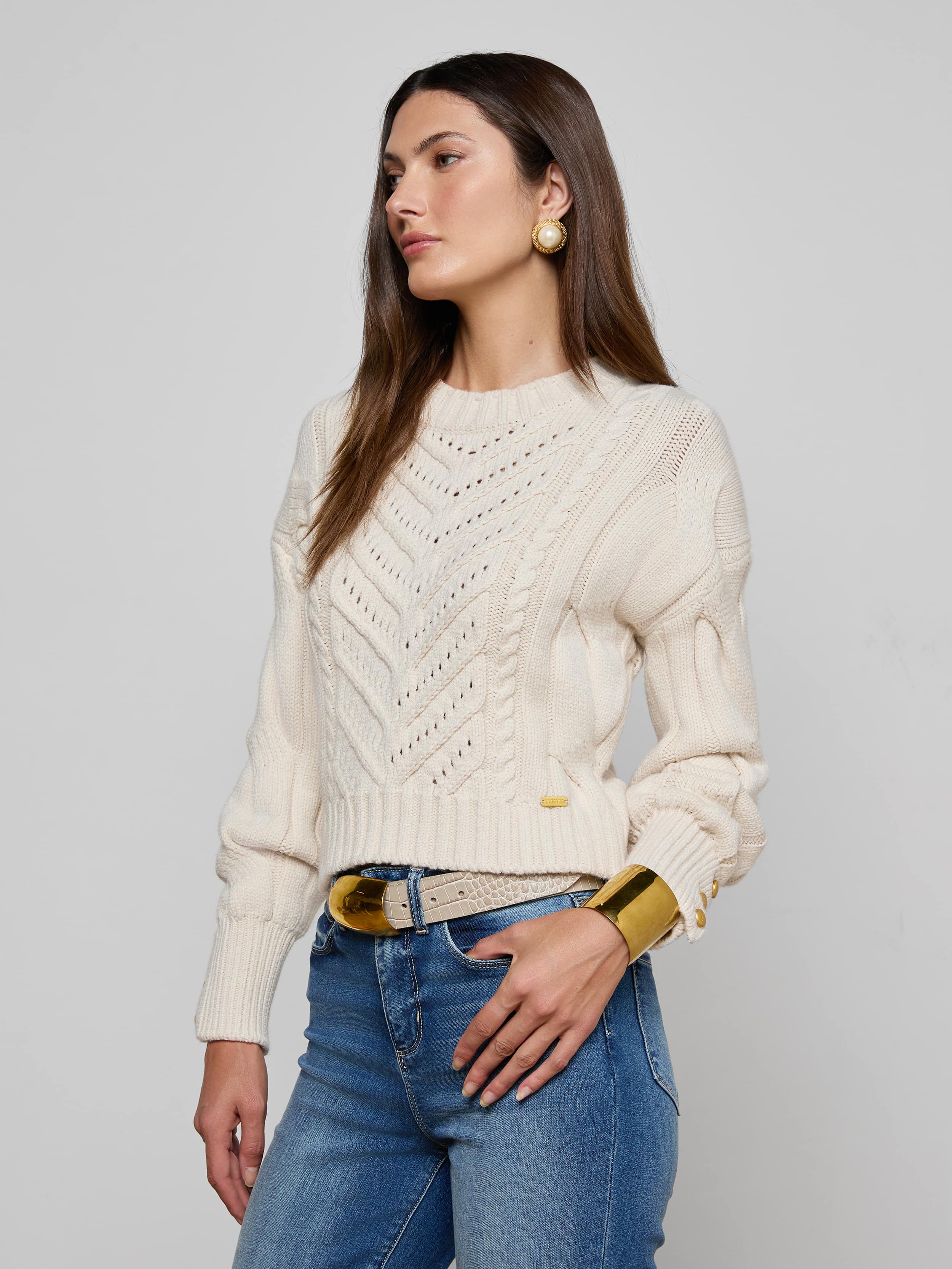 L'AGENCE - Storm Cable - Knit Sweater - Image 3