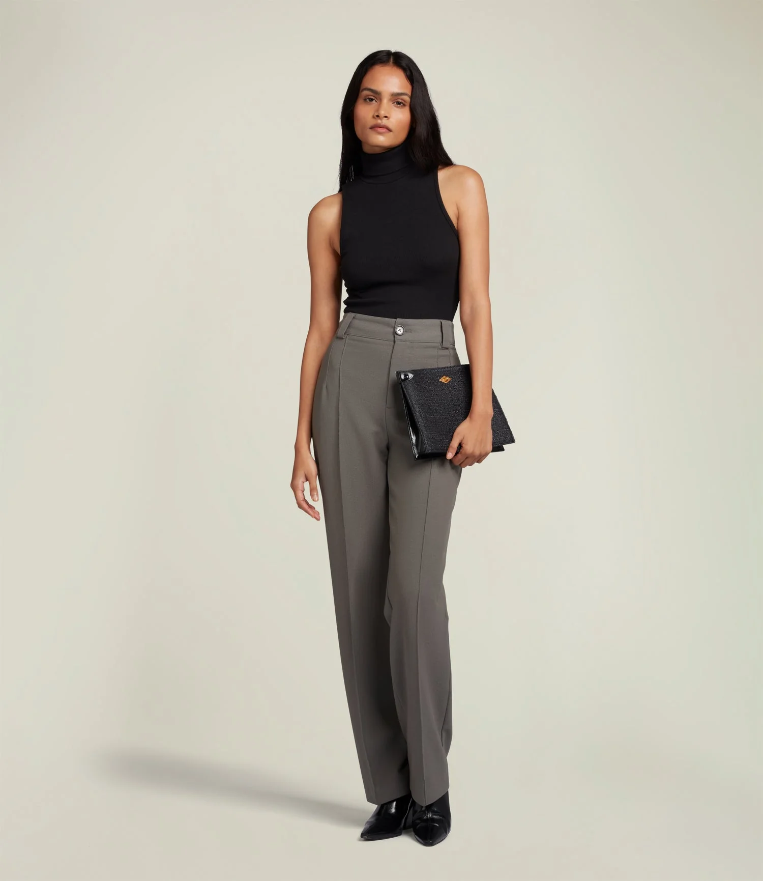 Metier - Stowaway Crossbody Bouclé Glossy Calfskin Black - Image 4