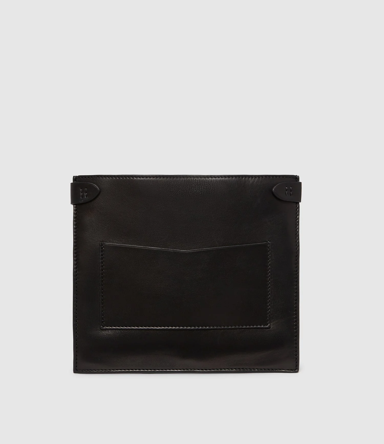 Metier - Stowaway Crossbody Buttery Nappa Black with Silver Hardware - Image 4