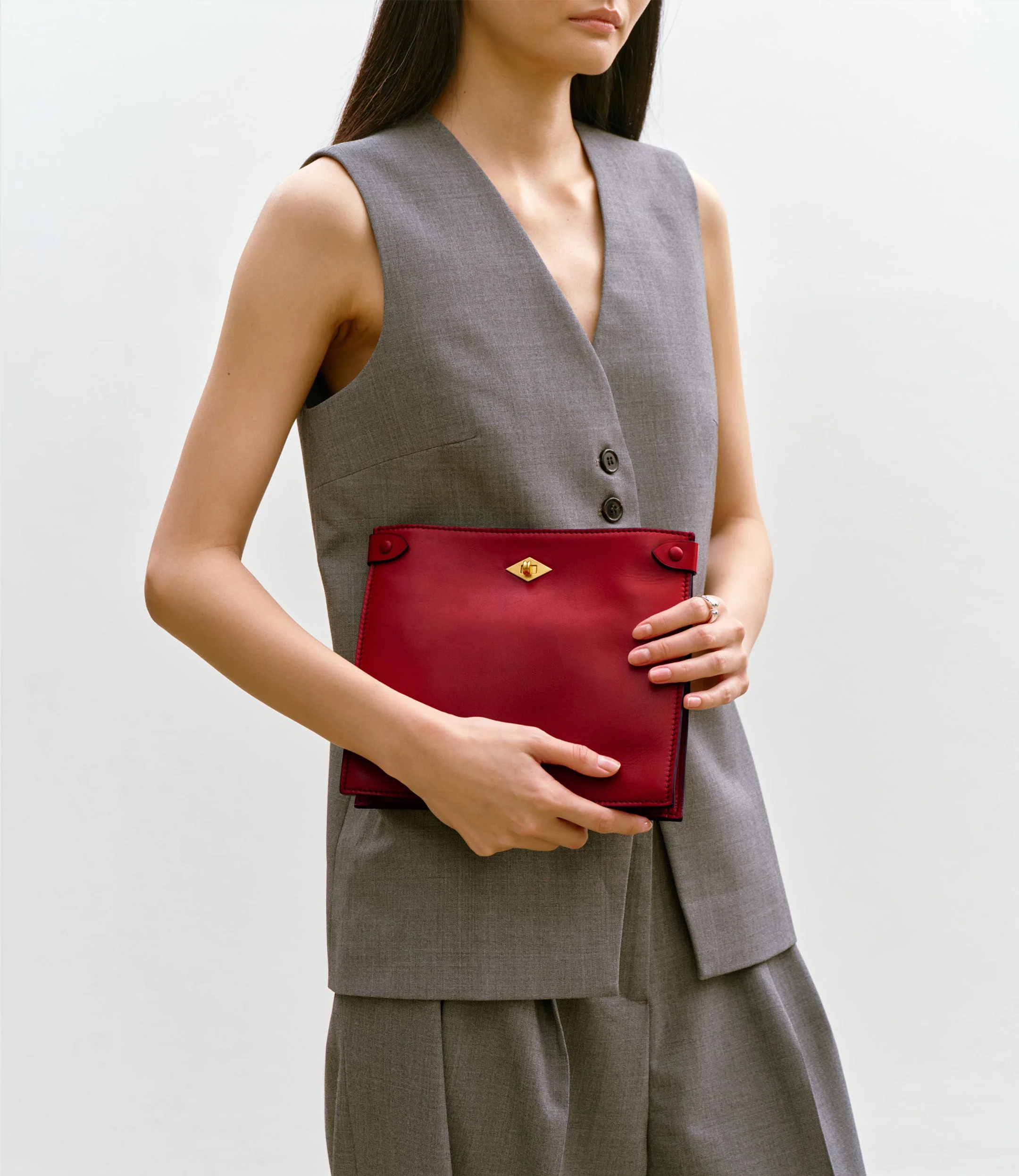 Metier - Stowaway Crossbody Buttery Nappa Pomodoro - Image 5