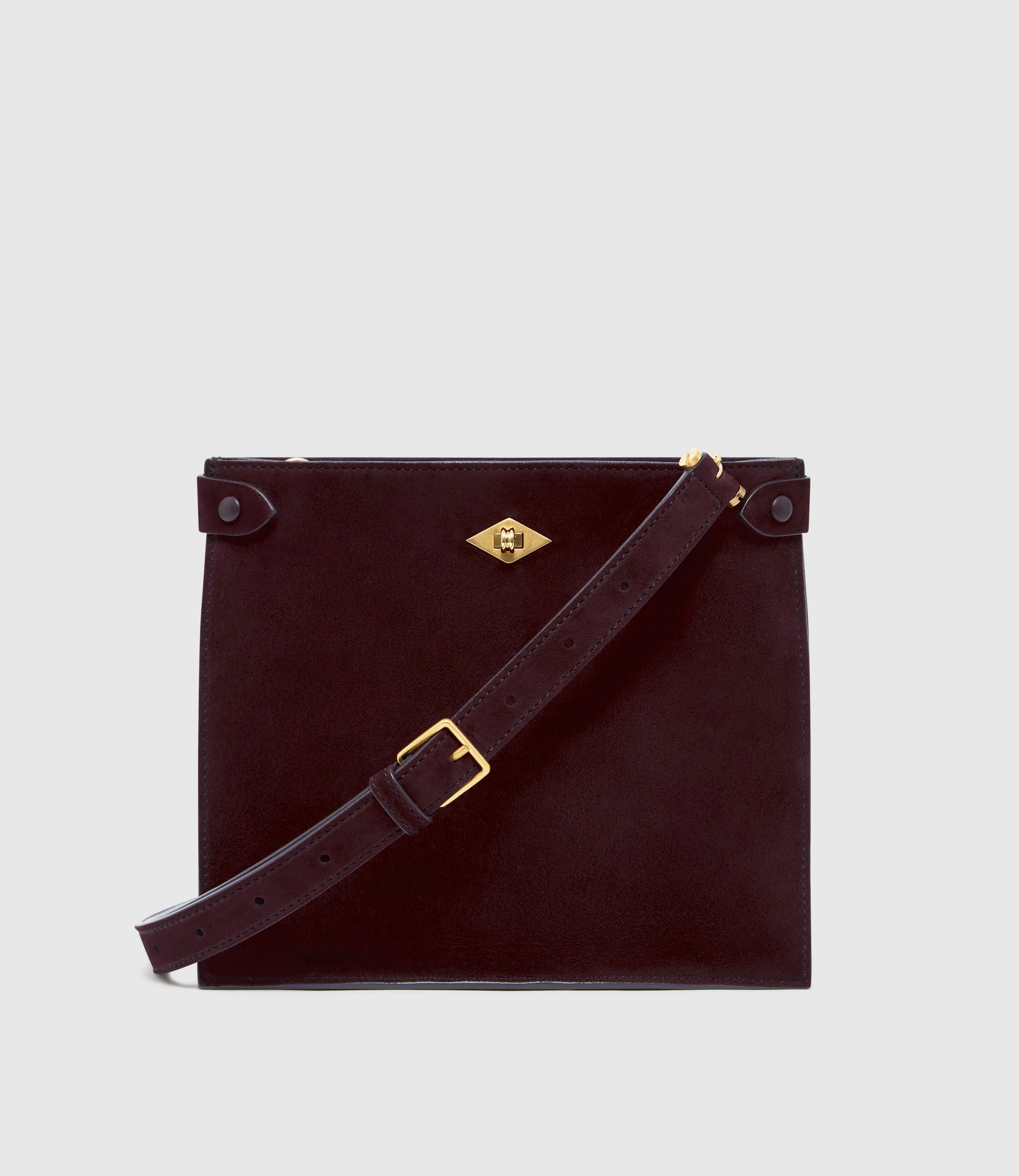 Metier - Stowaway Crossbody Buttery Suede Amarone
