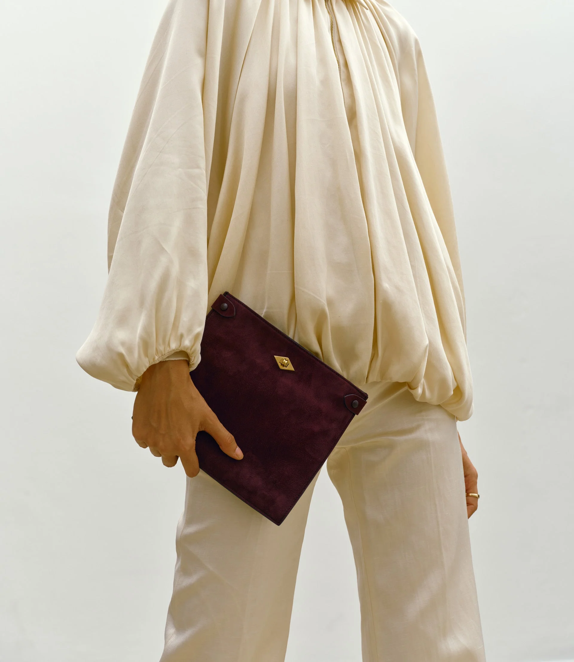 Metier - Stowaway Crossbody Buttery Suede Amarone - Image 2