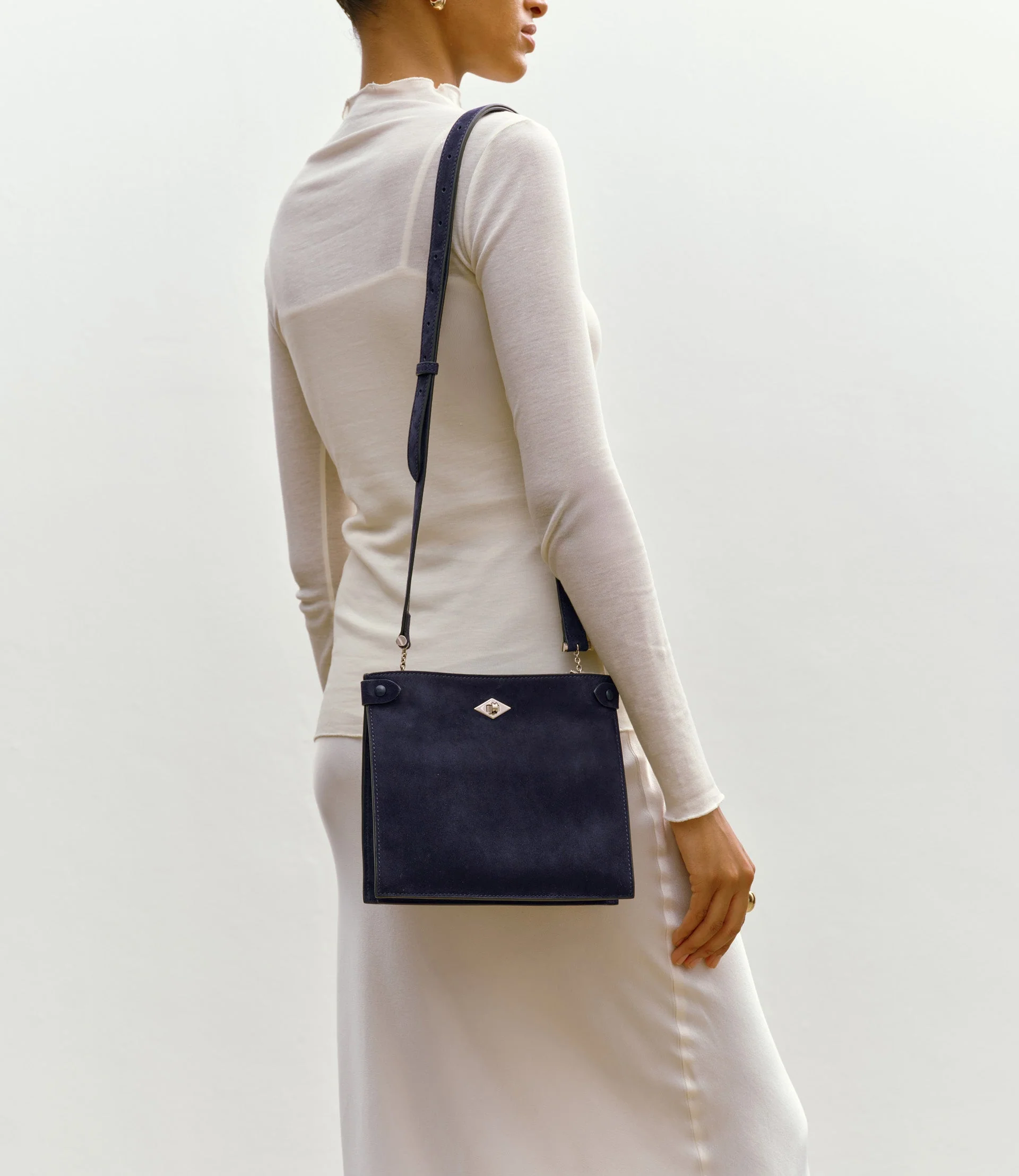 Metier - Stowaway Crossbody Buttery Suede Midnight - Image 2