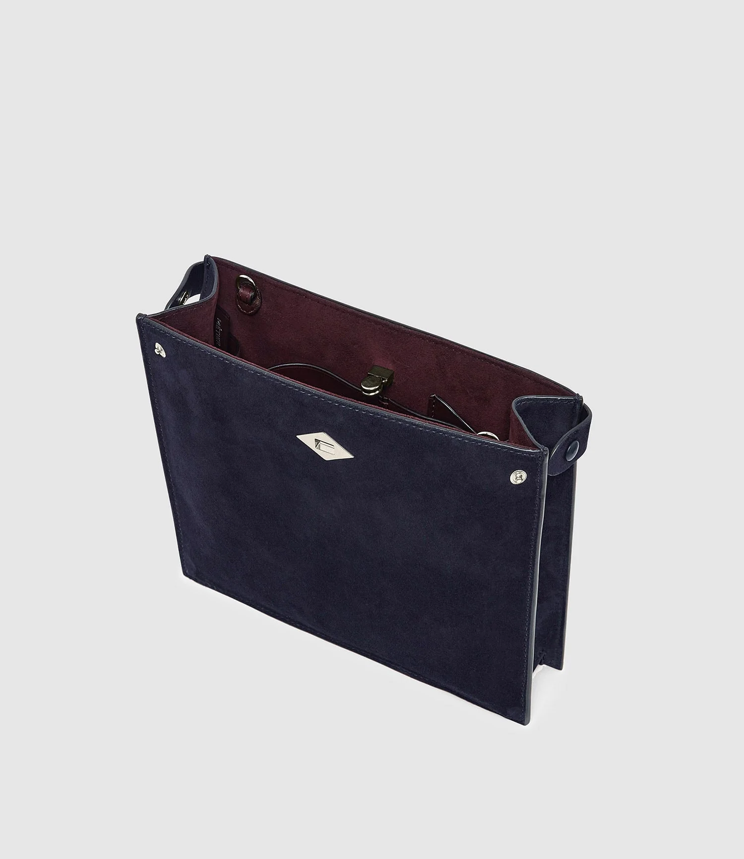 Metier - Stowaway Crossbody Buttery Suede Midnight - Image 3
